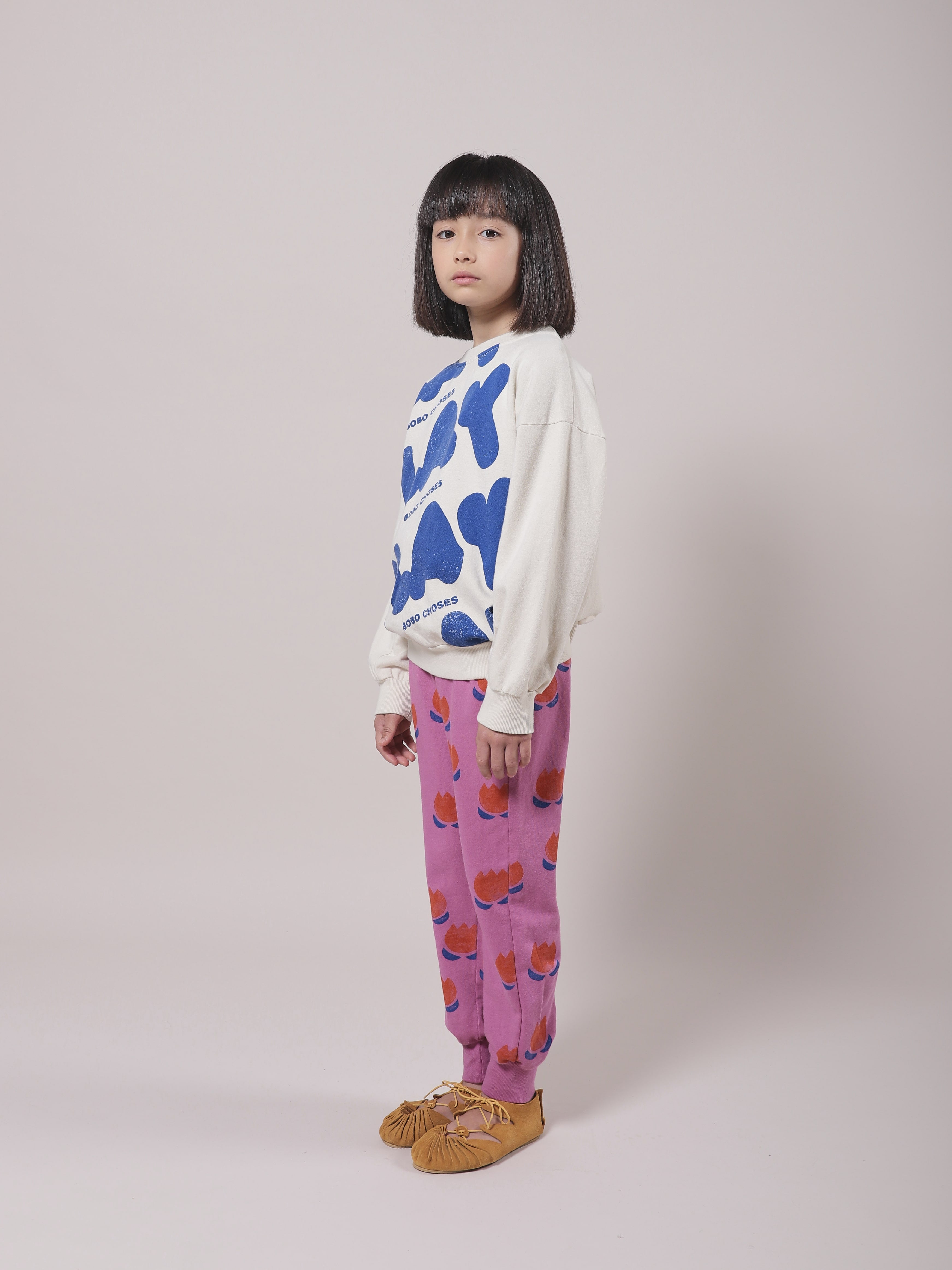 Girls White Play Cotton Sweatshirt