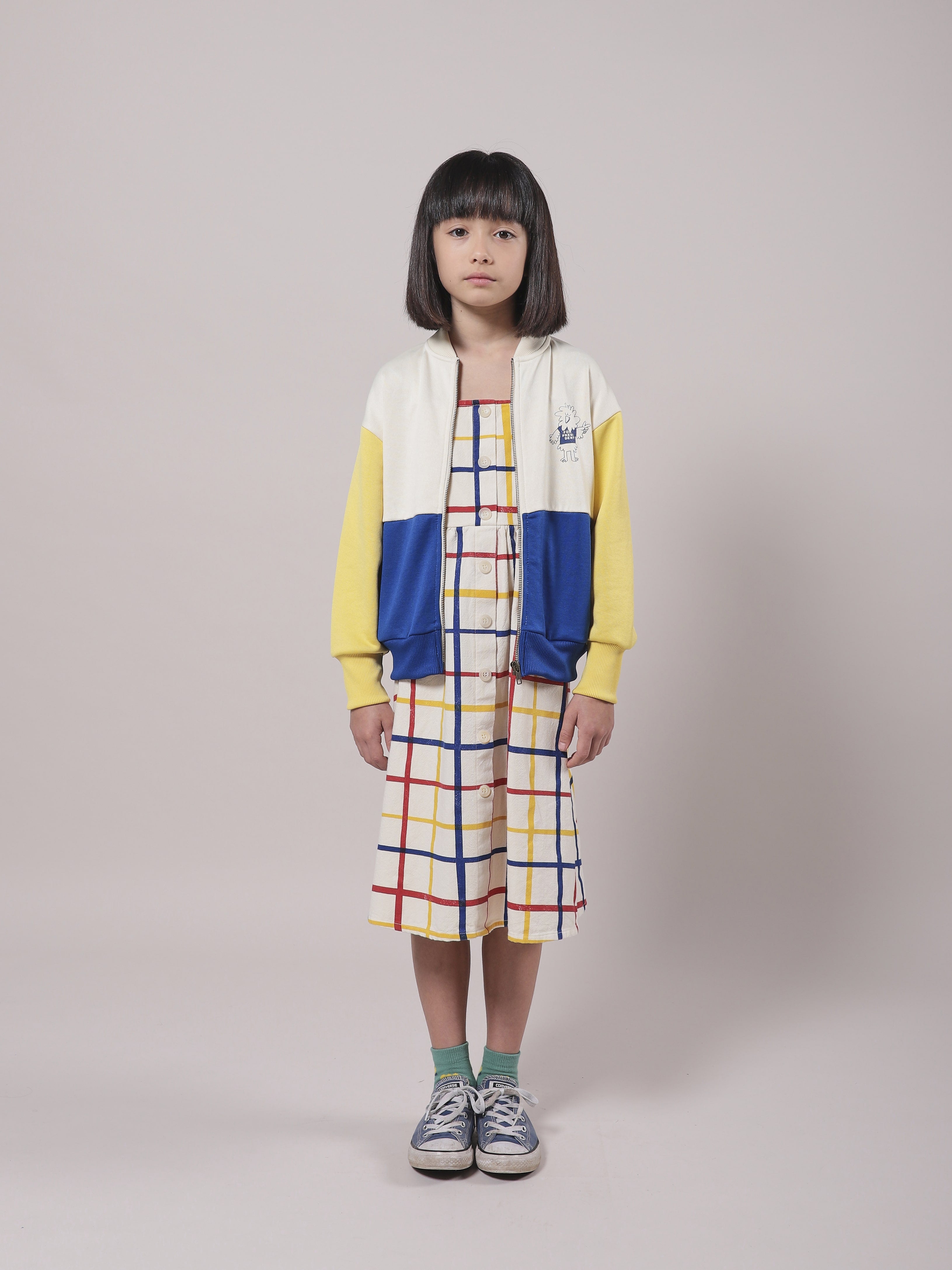 Girls White Bird Zip-Up Sweatshirt