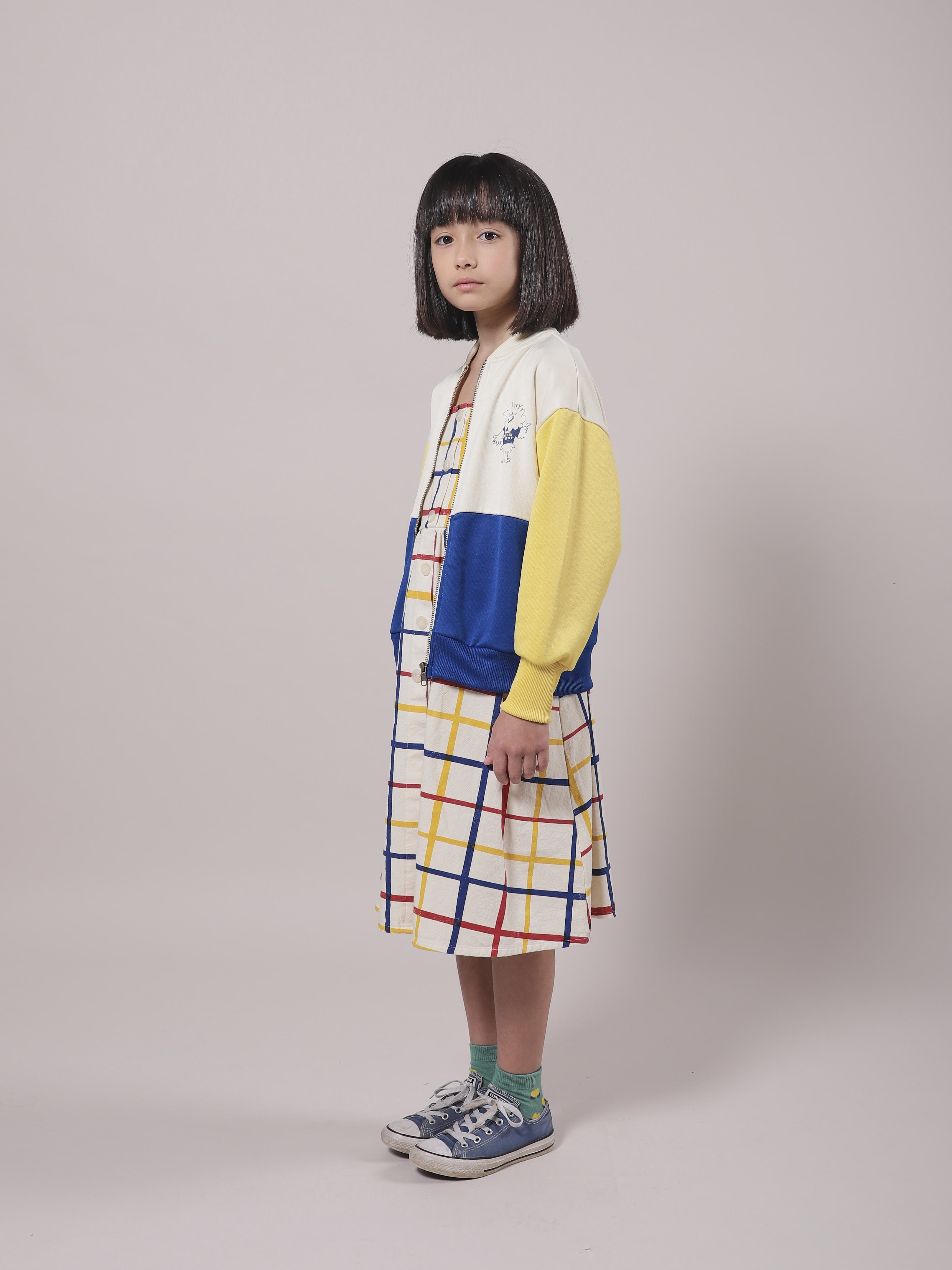 Girls White Bird Zip-Up Sweatshirt
