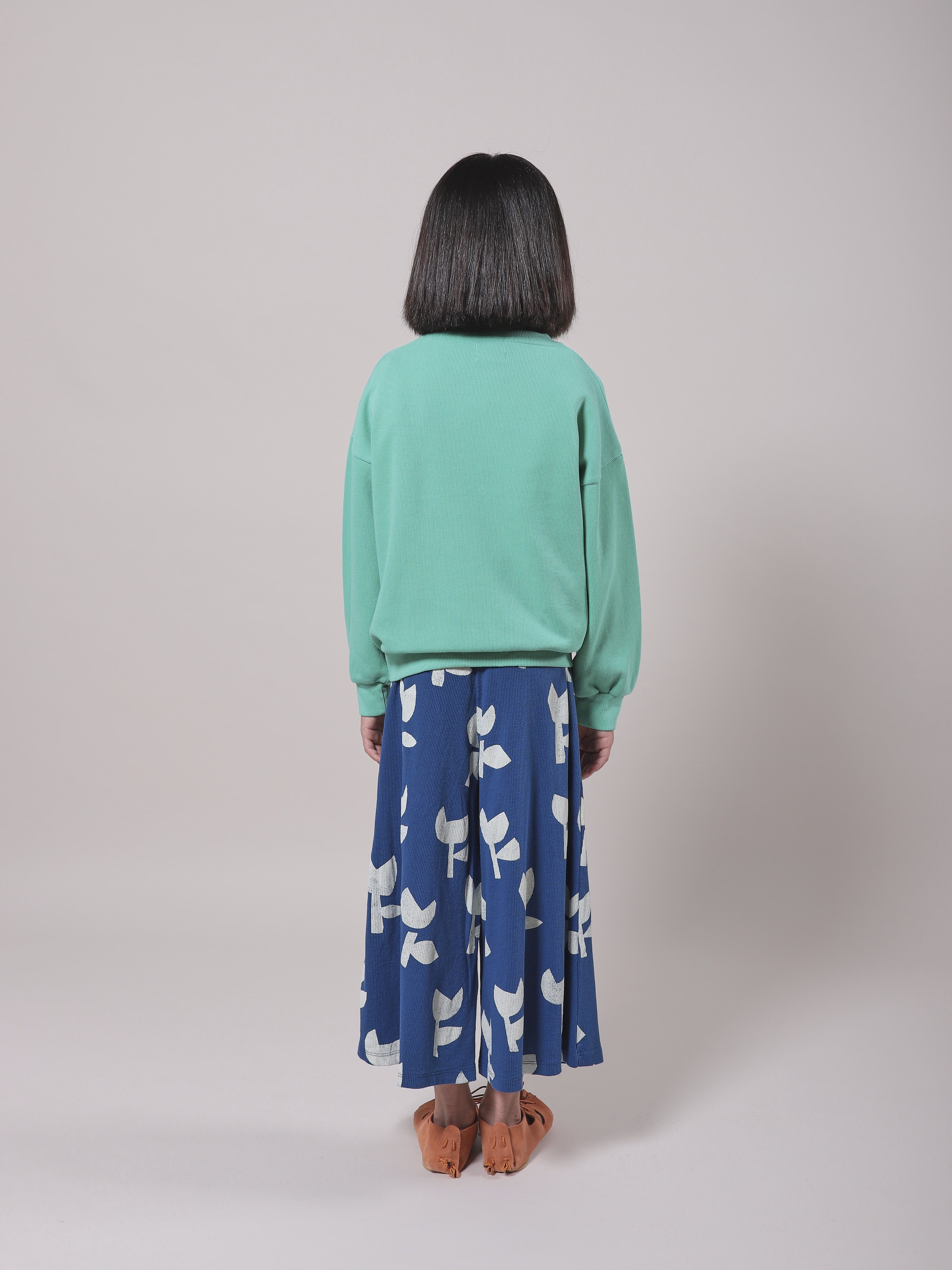 Girls Blue Poppy Cotton Trousers