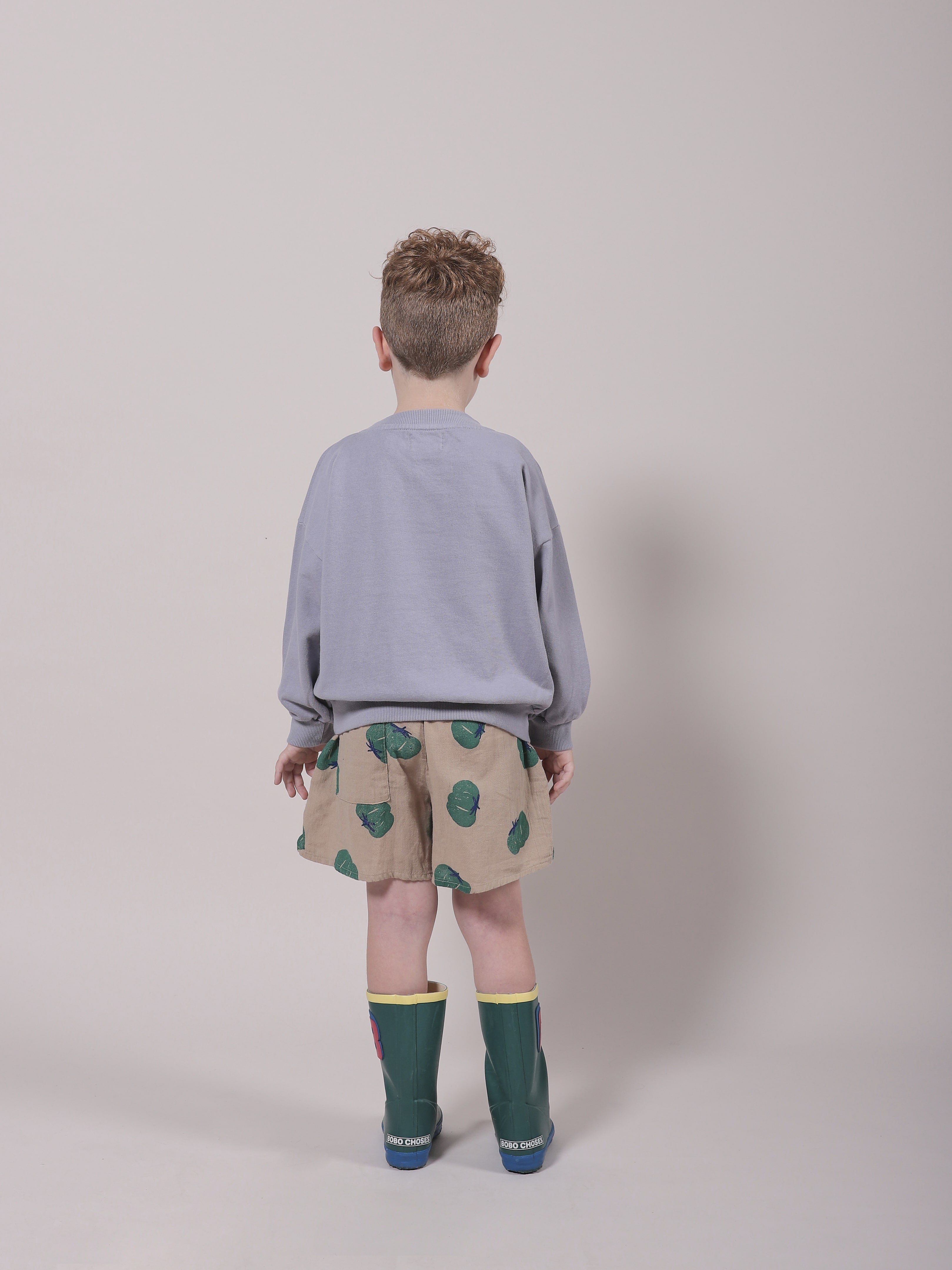 Girls Beige Tomato Cotton Shorts