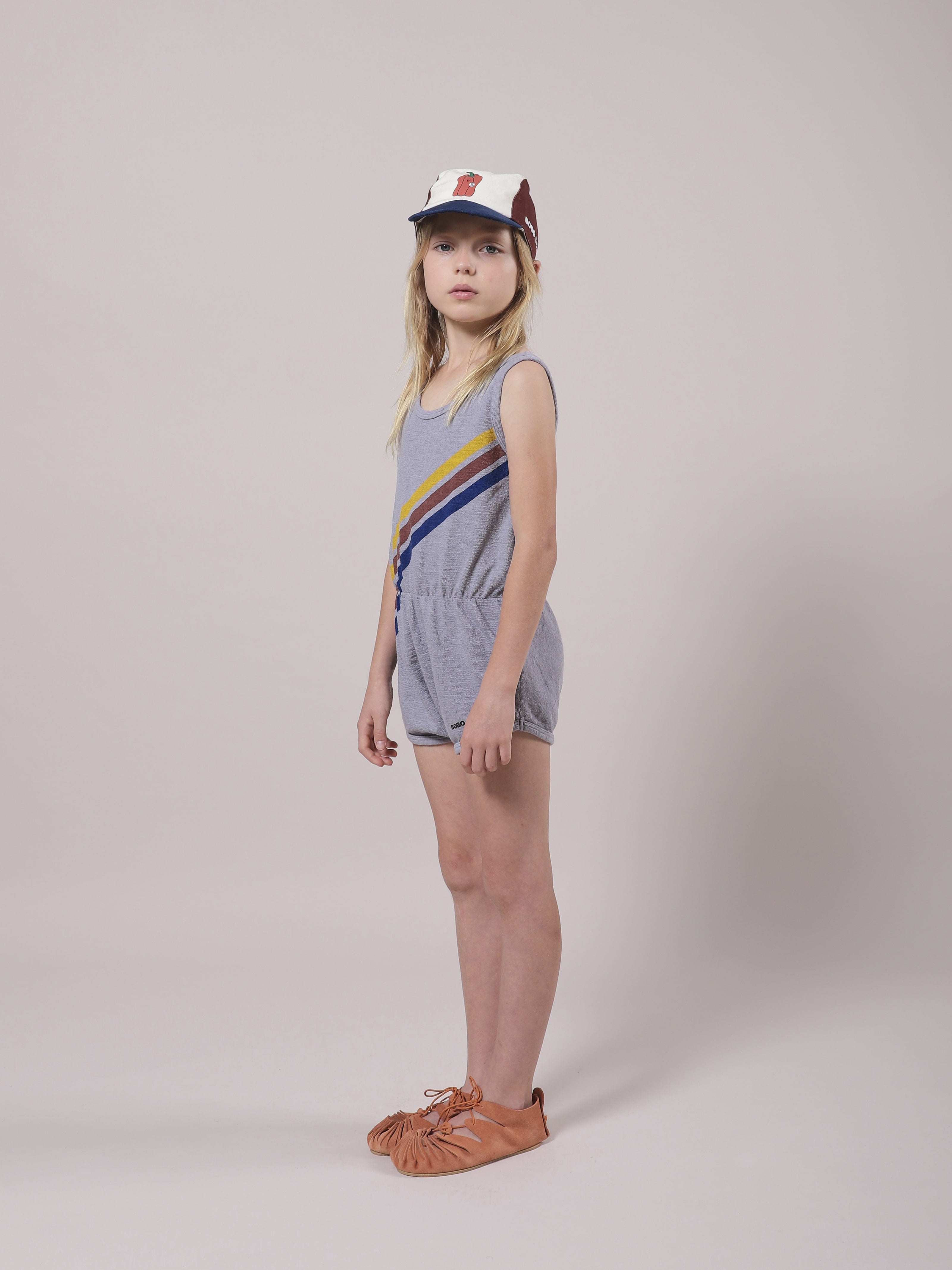 Girls Lavender Stripes Playsuit