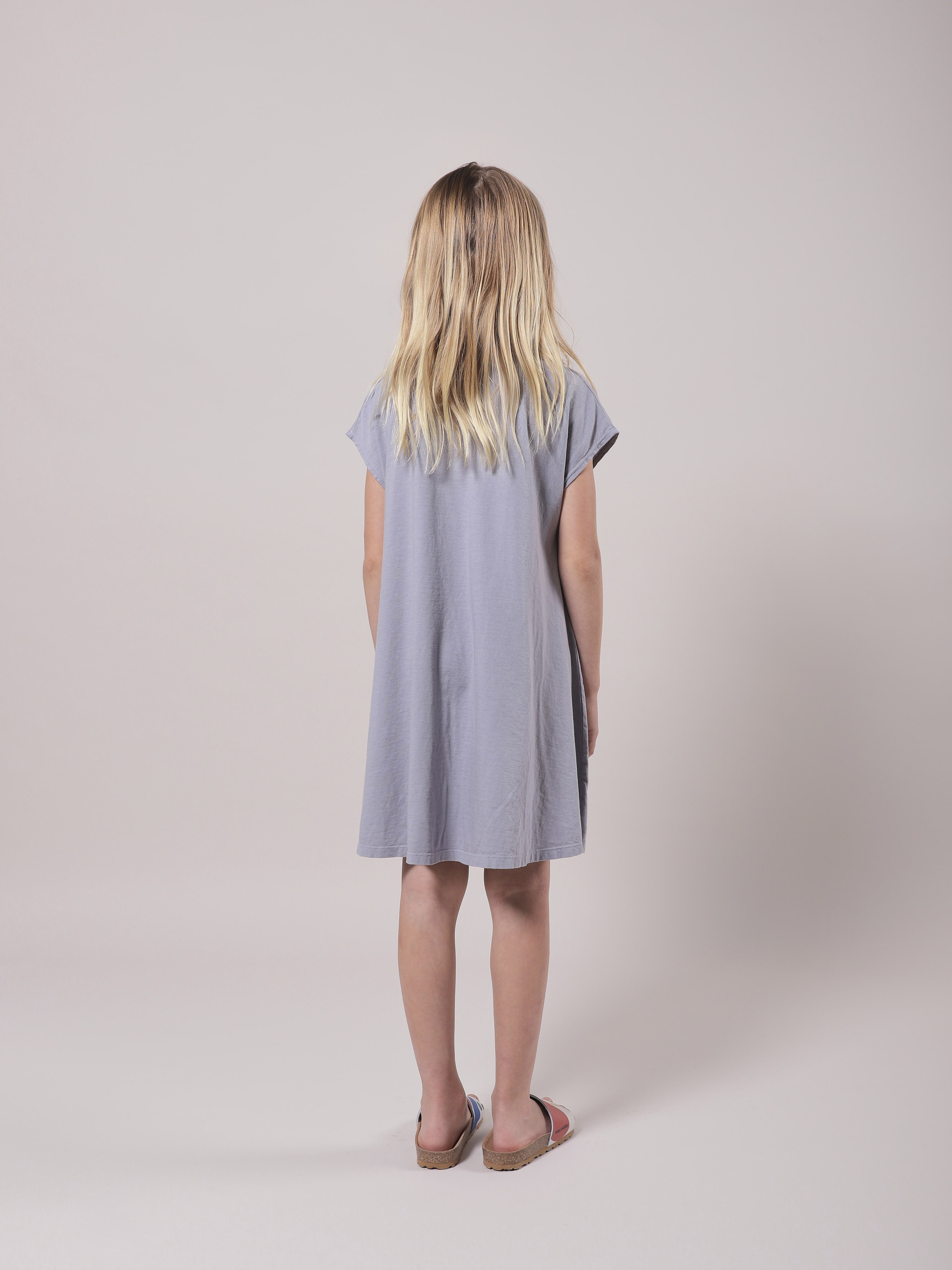 Girls Lavender Tomato Cotton Dress