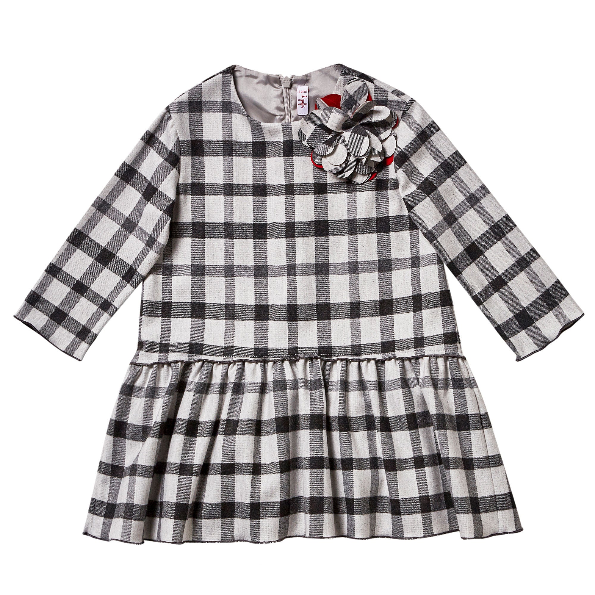 Girls Black & White Check Dress - CÉMAROSE | Children's Fashion Store