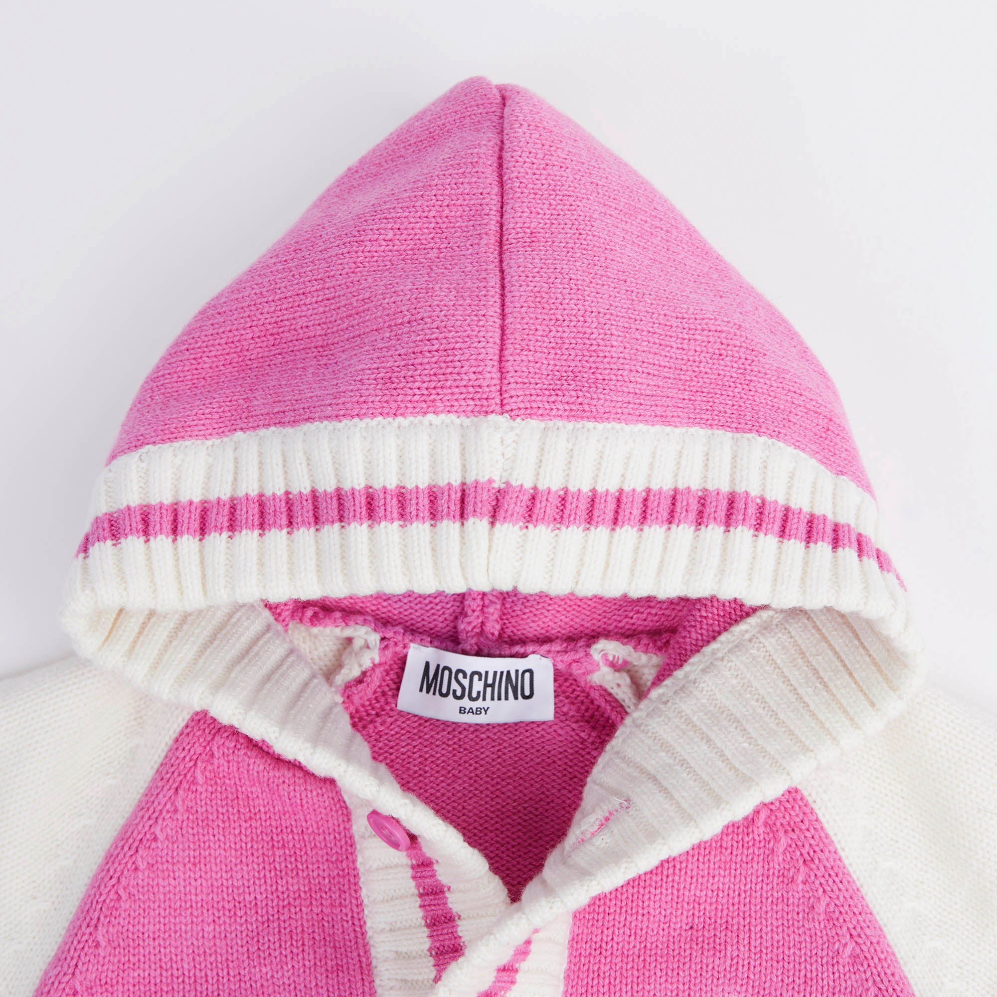Baby Girls Pink Hooded Cardigan