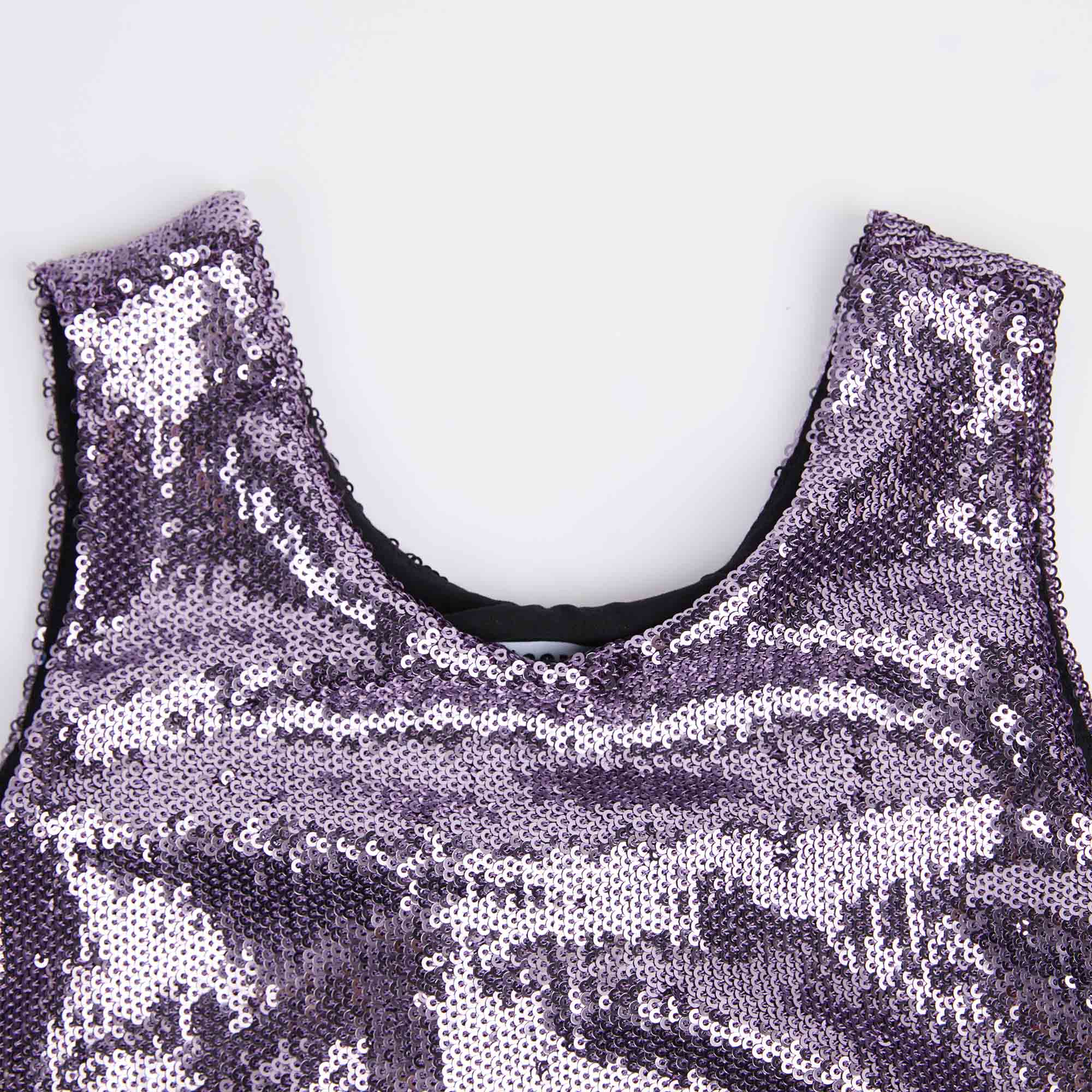 Girls Purple Sequins Dress
