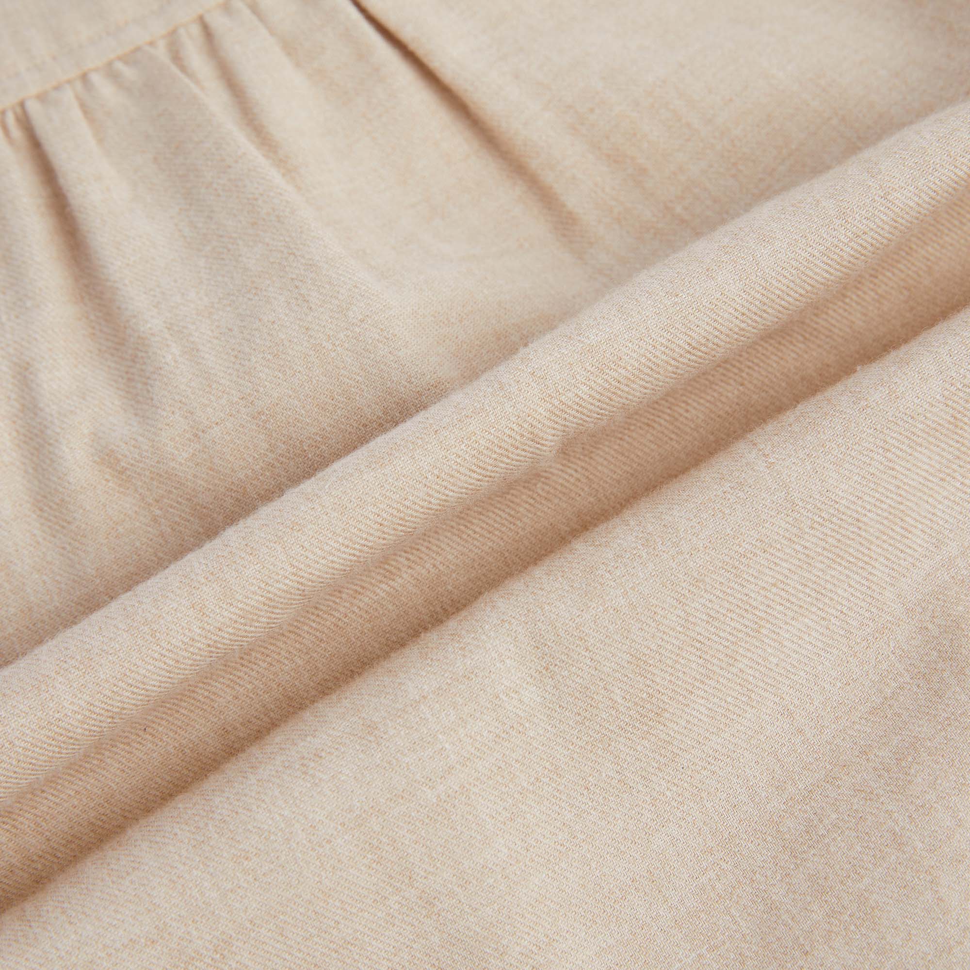 Girls Beige Logo Cotton Dress