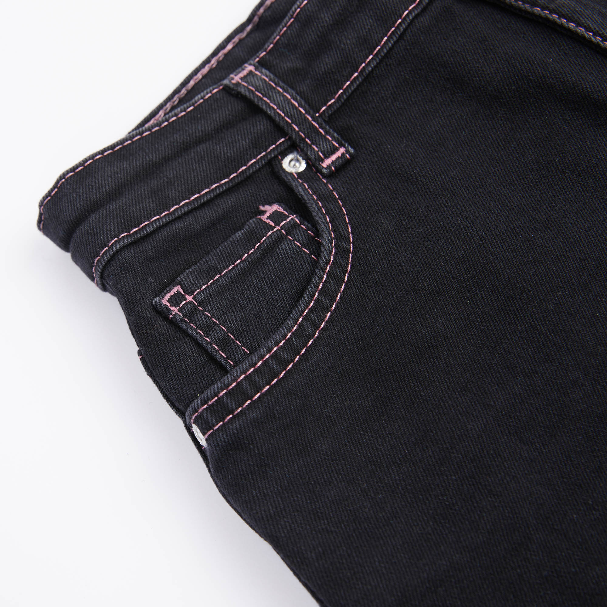 Girls Black Denim Trousers