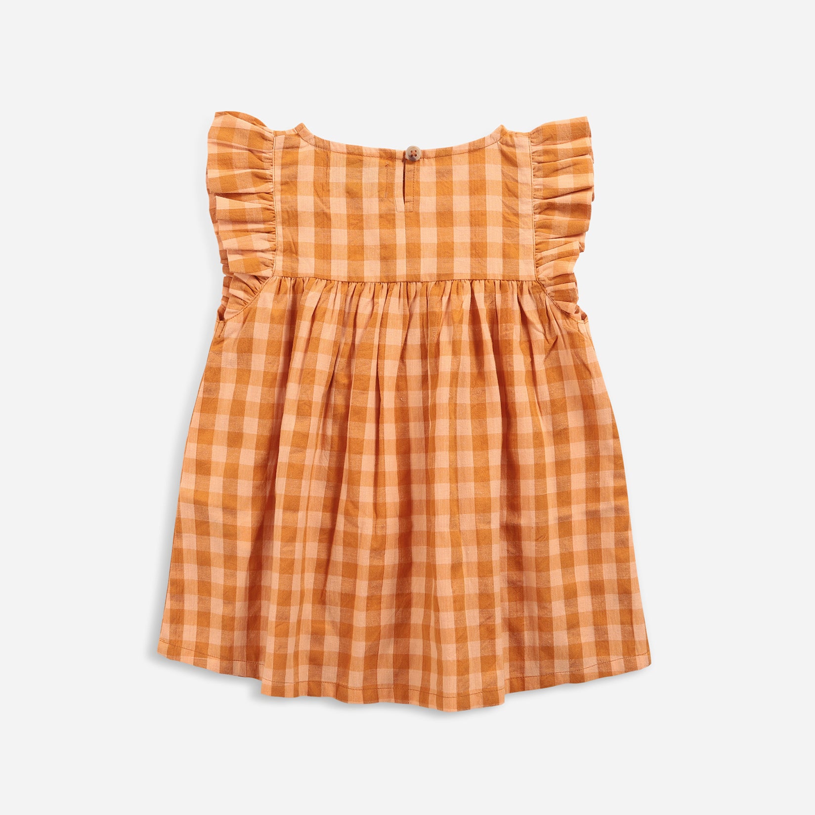 Baby Girls Yellow Check Cotton Dress