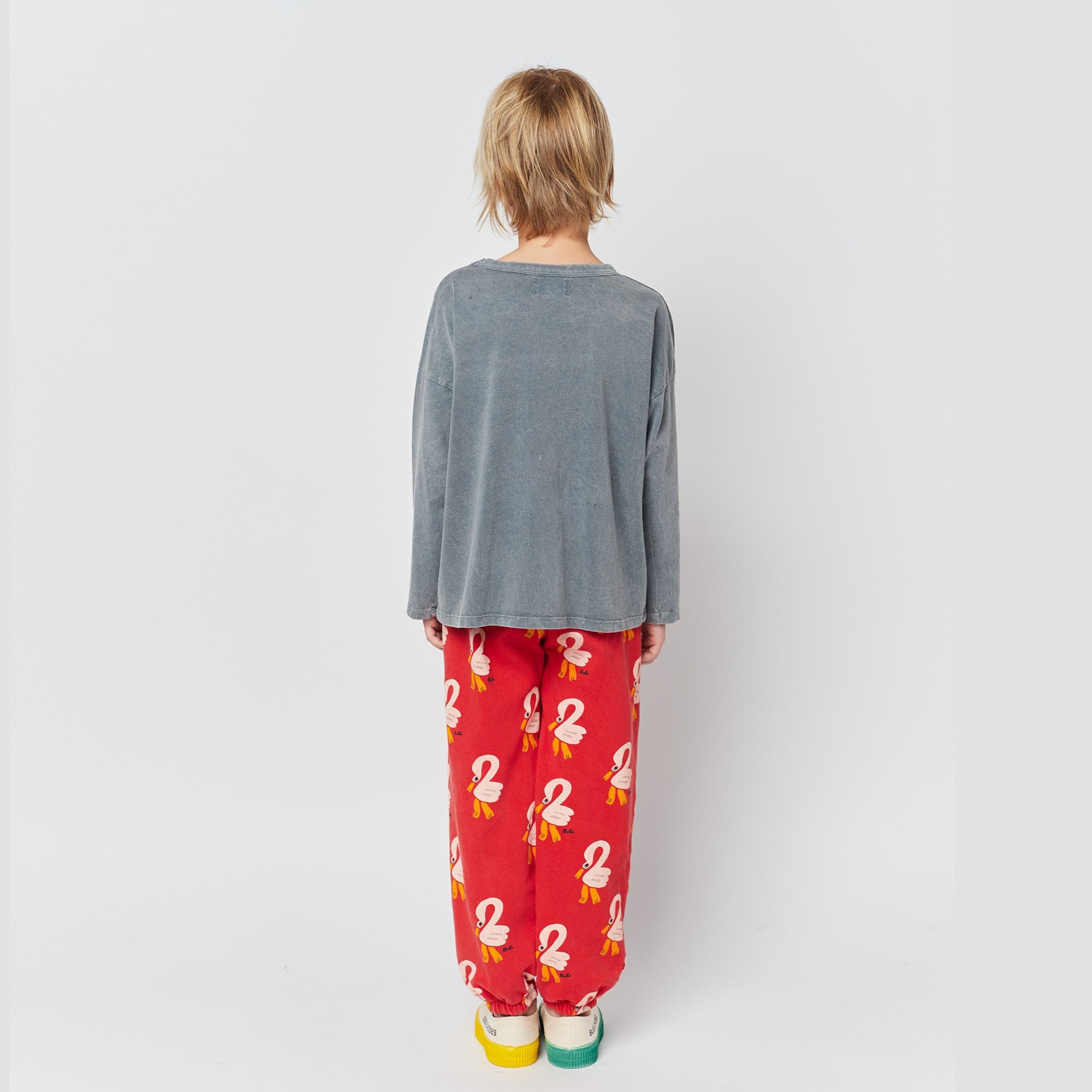 Boys & Girls Grey Logo Cotton T-Shirt