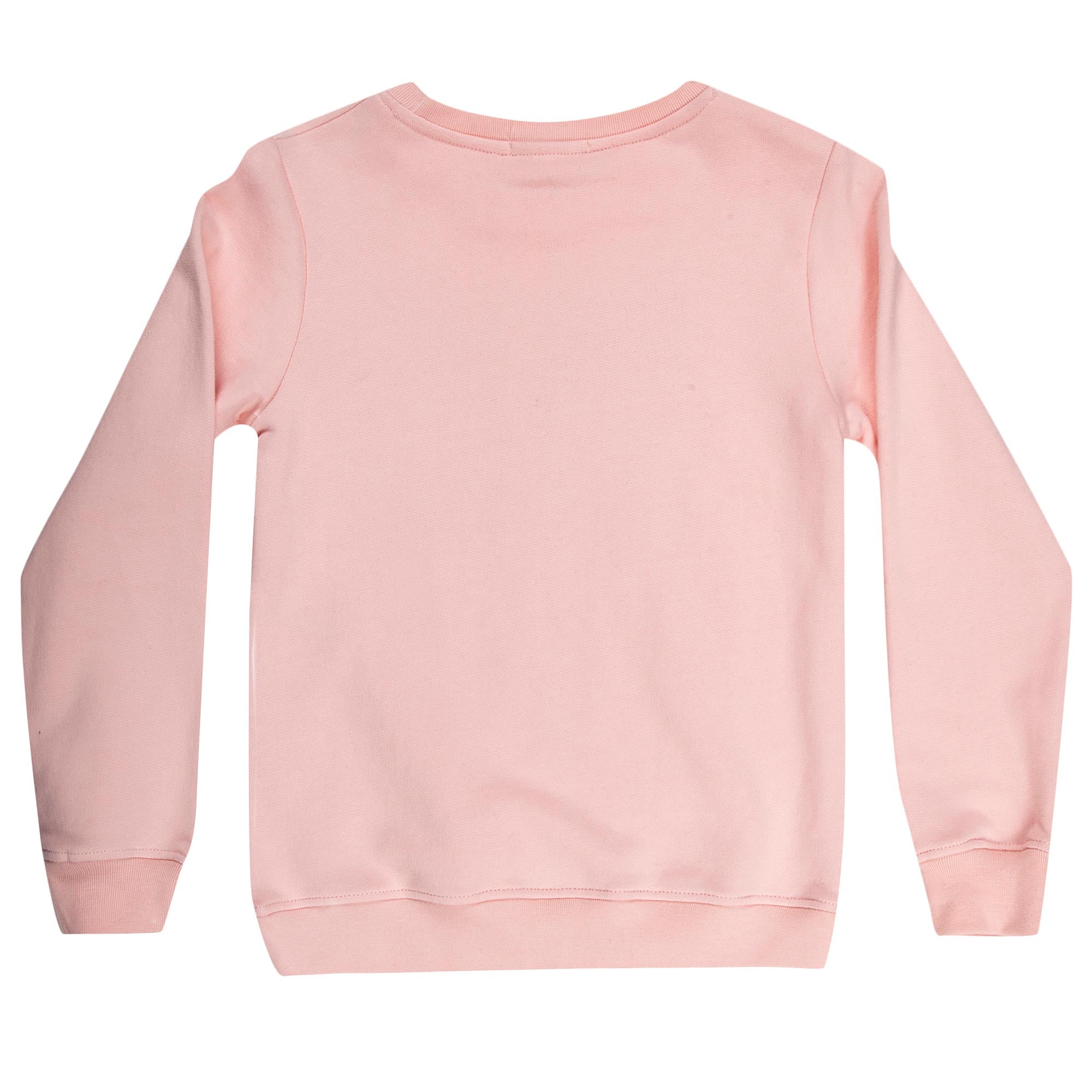 Girls Pink Rib Cuffs Cotton Sweatshirt - CÉMAROSE | Children's Fashion Store - 2