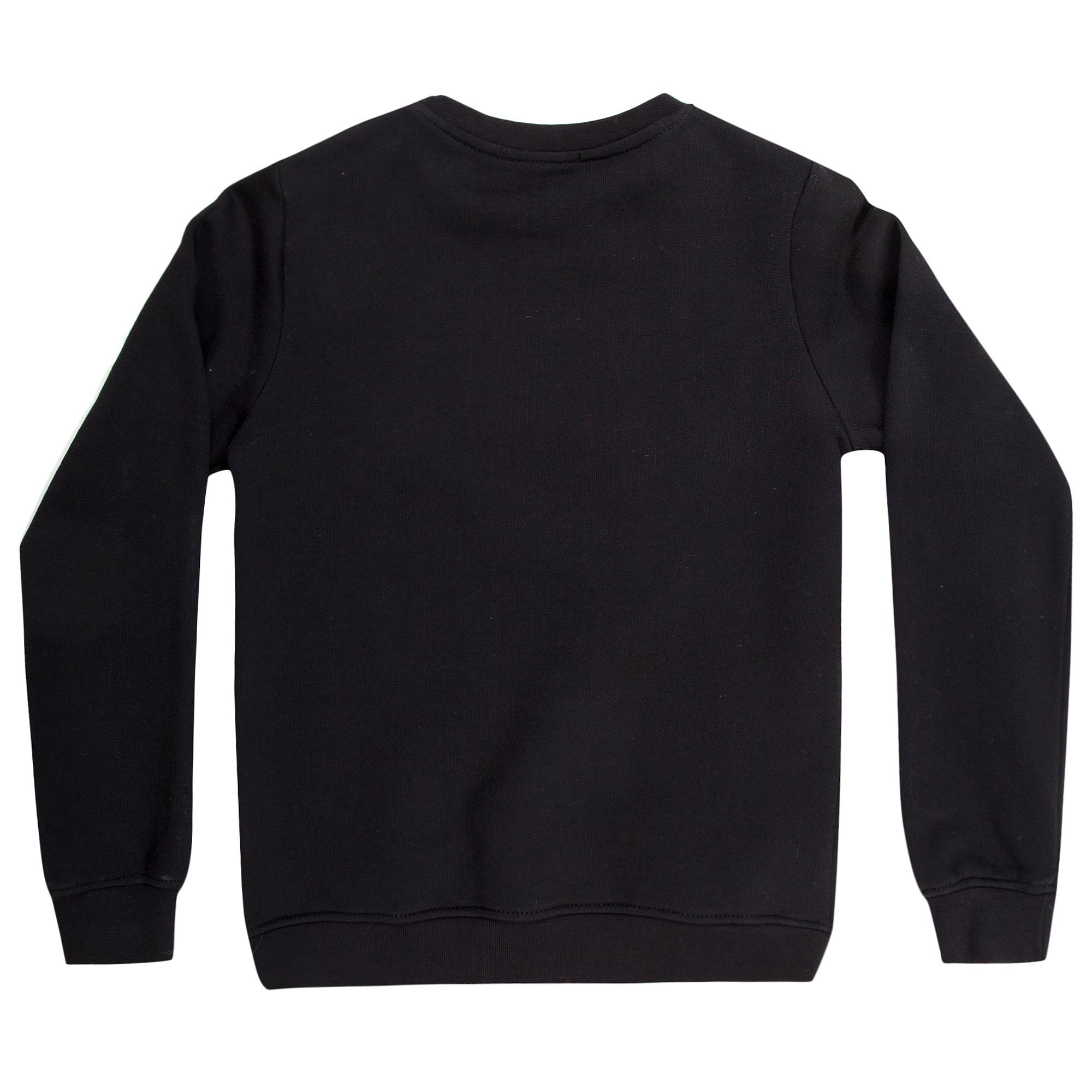 Girls Black Rib Cuffs Embroidered Cotton Sweatshirt - CÉMAROSE | Children's Fashion Store - 2