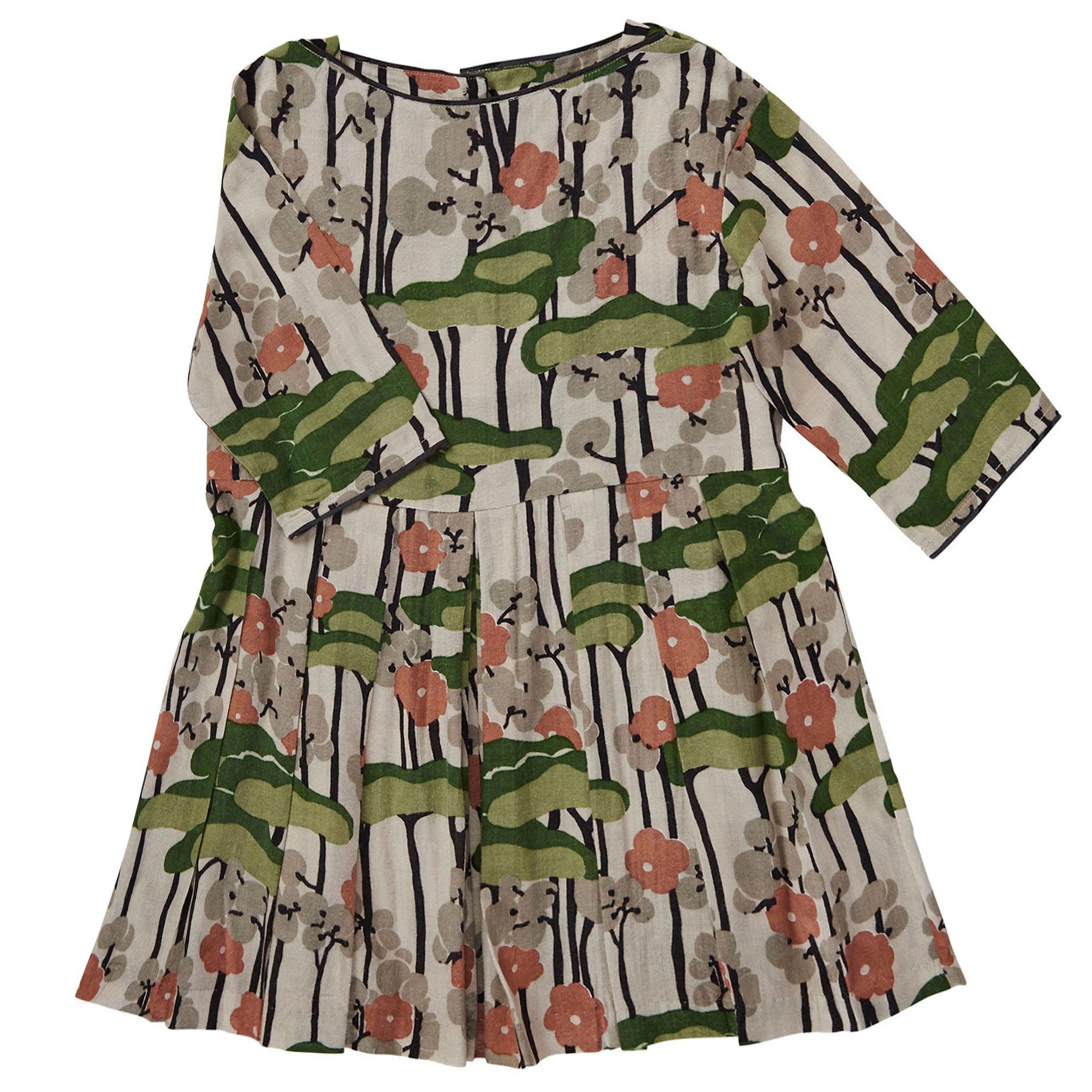 Girls Multicolor Bubble Tree Printed Dress - CÉMAROSE | Children's Fashion Store - 1