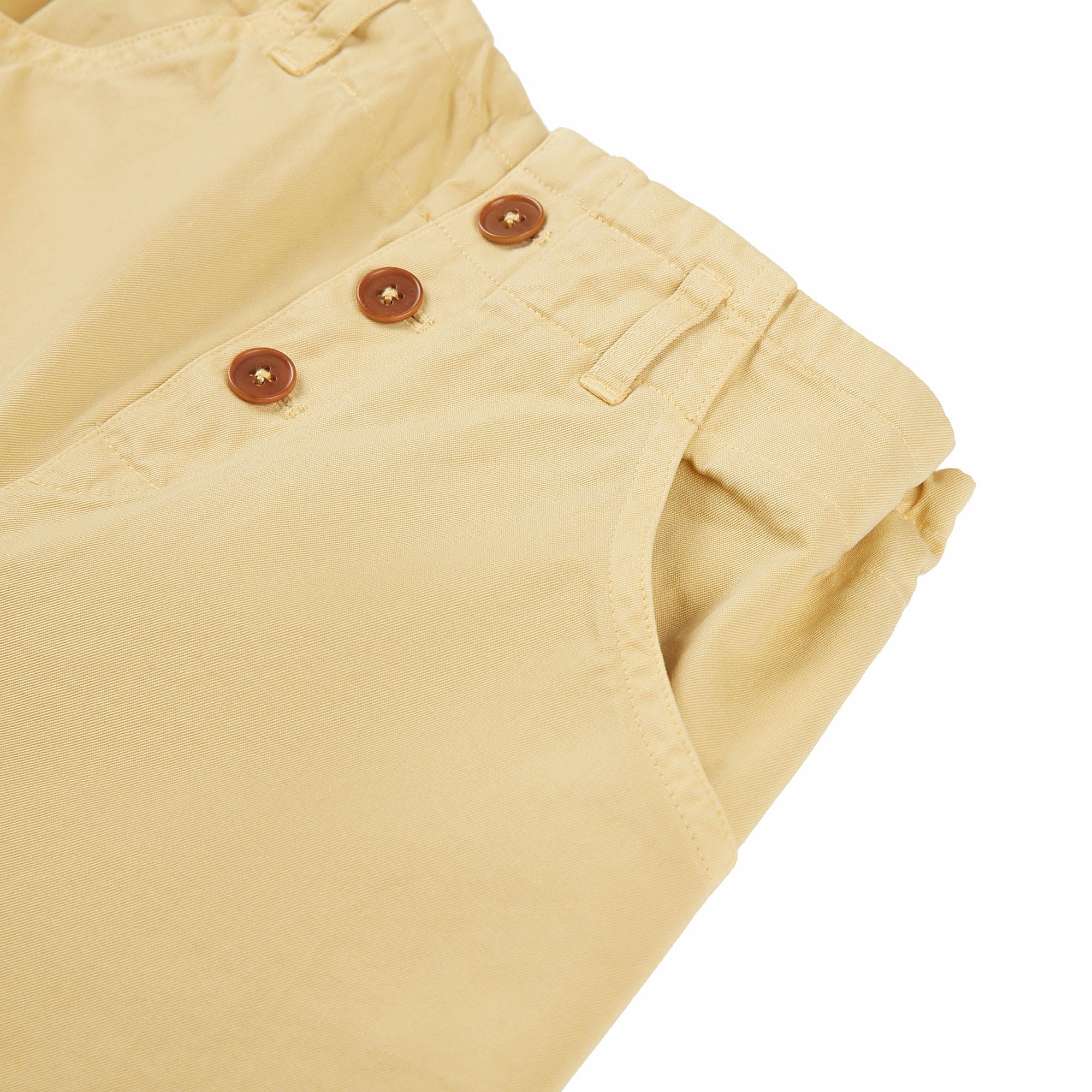 Girls Yellow Cotton Trousers
