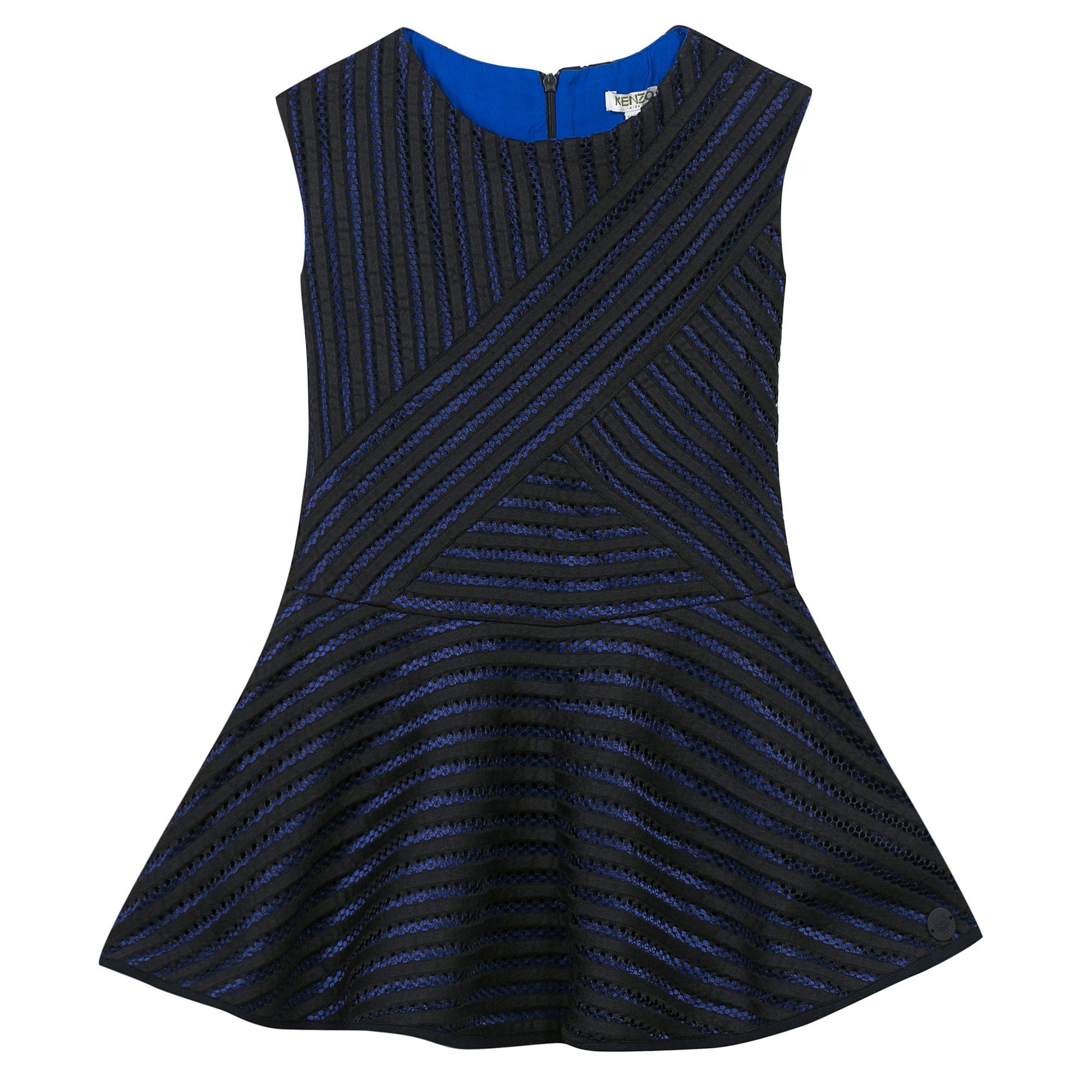 Girls Black Check Sleeve Viscose Dress - CÉMAROSE | Children's Fashion Store