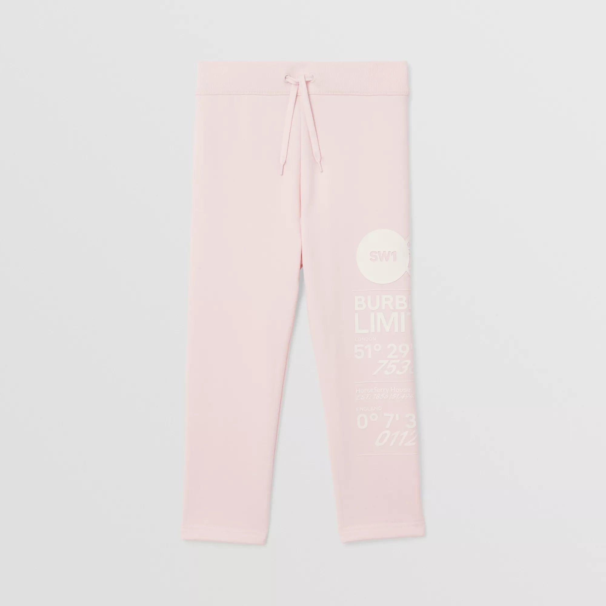 Girls Pink Logo Cotton Trousers