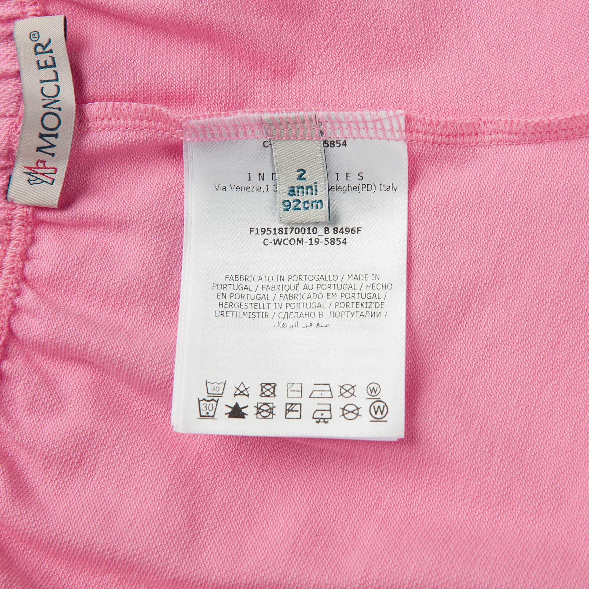 Baby Girls Bright Pink Cotton Set