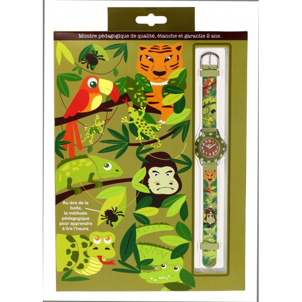 Boys Green Brown Jungle Watch（6-9Y）