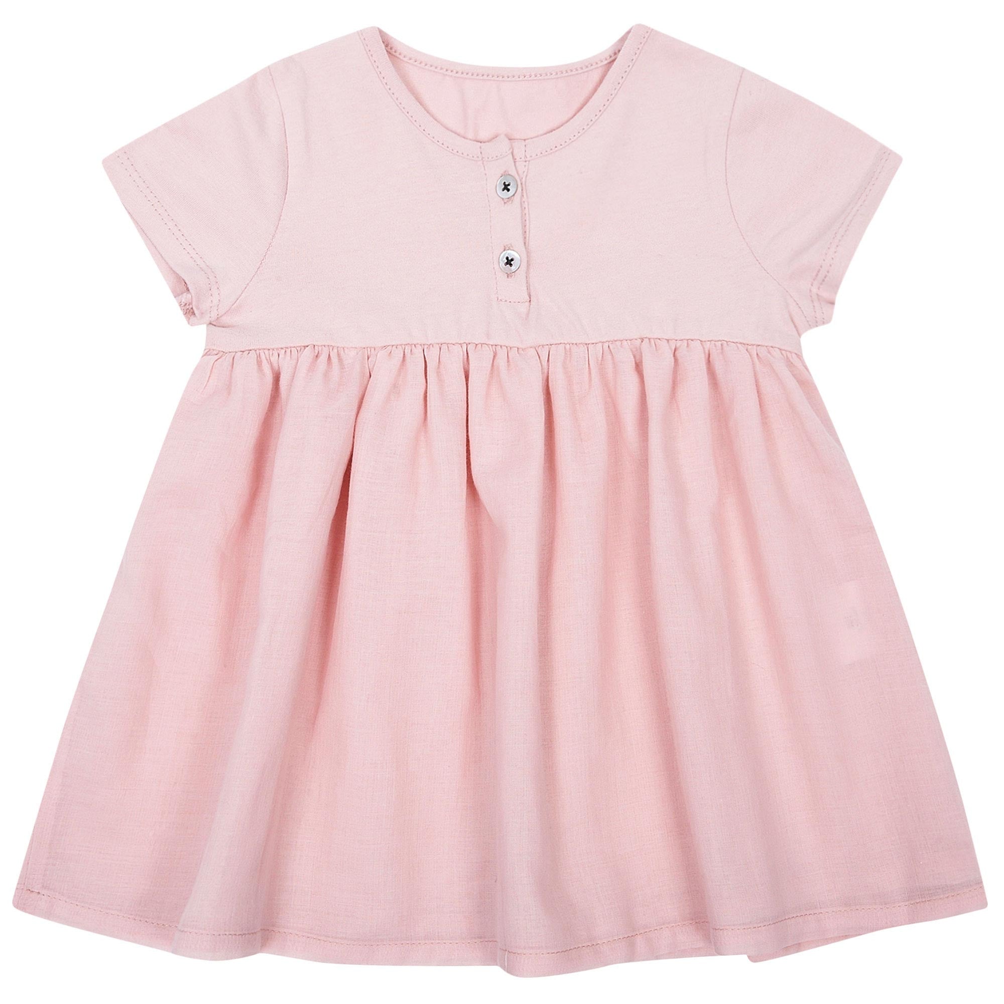 Baby Girls Pink Cotton Dress