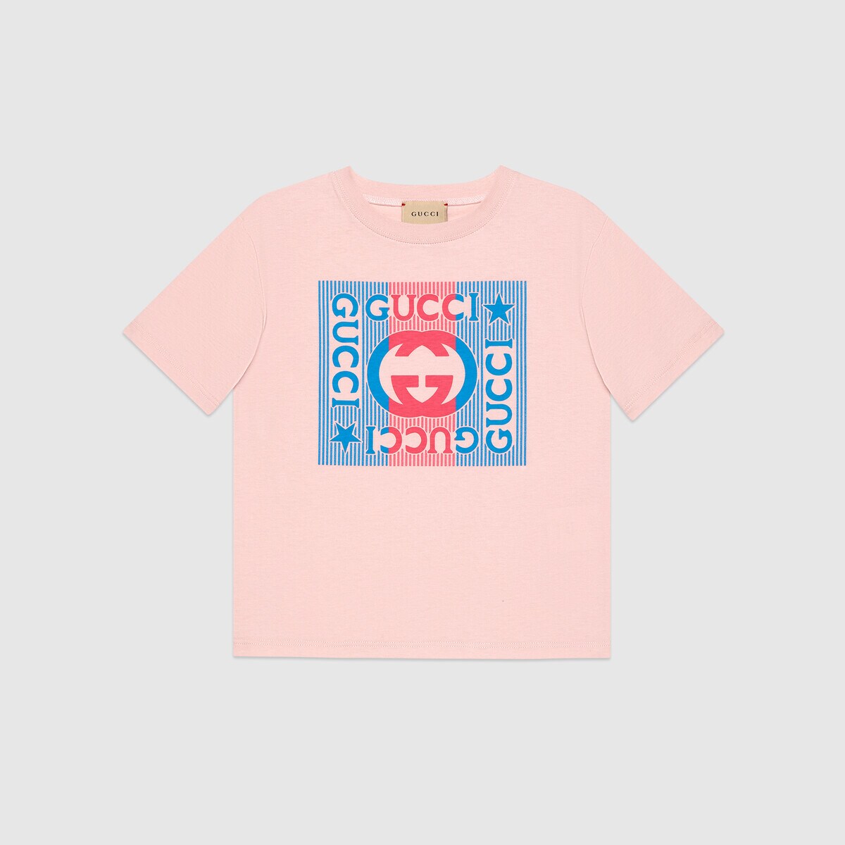 Girls Pink GG Cotton T-Shirt