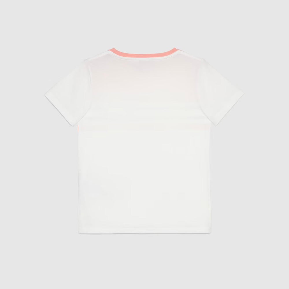 Baby Girls White Stripe T-Shirt
