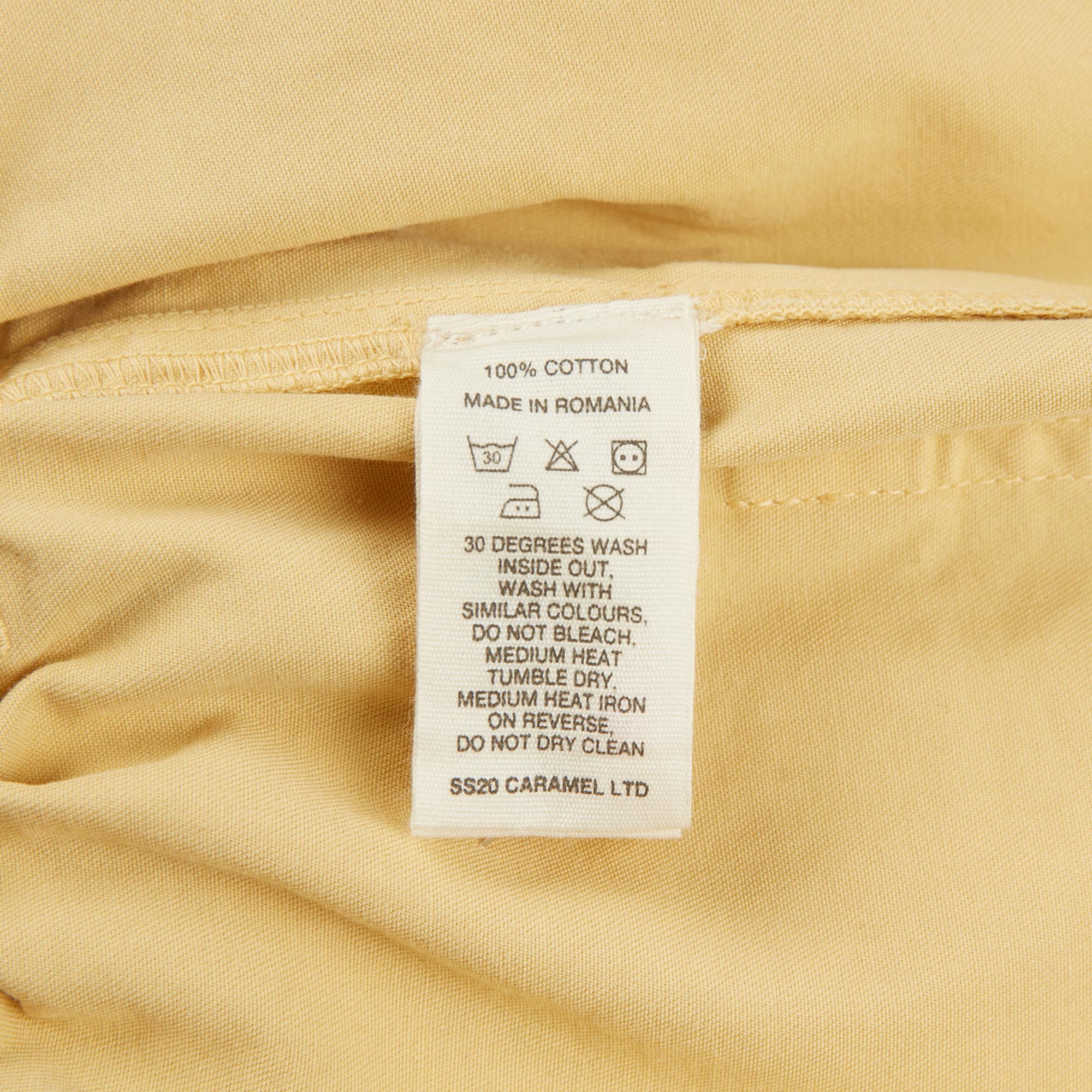 Girls Yellow Cotton Trousers