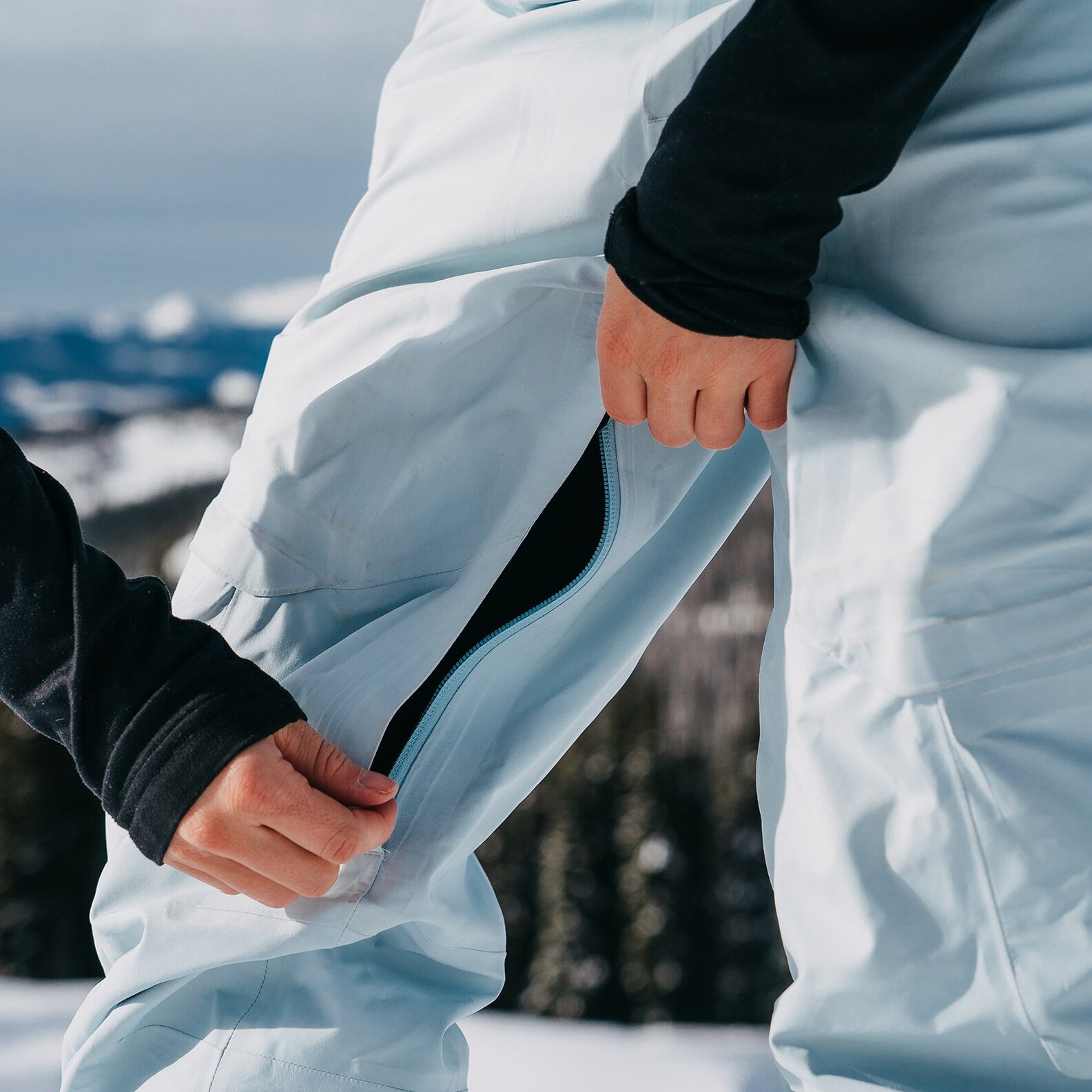 Girls Light Blue Snow Trousers