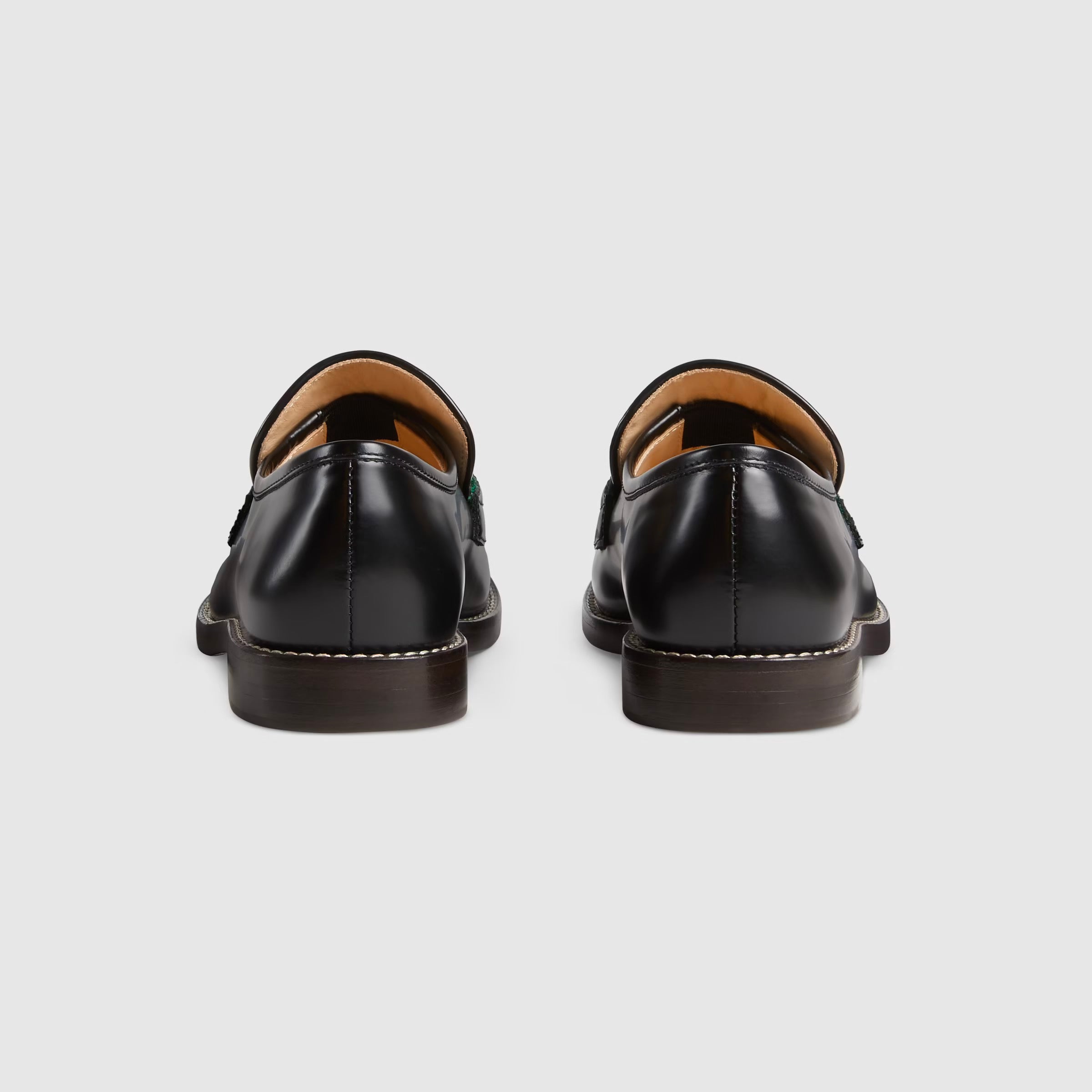 Girls Black GG Logo Leather Shoes