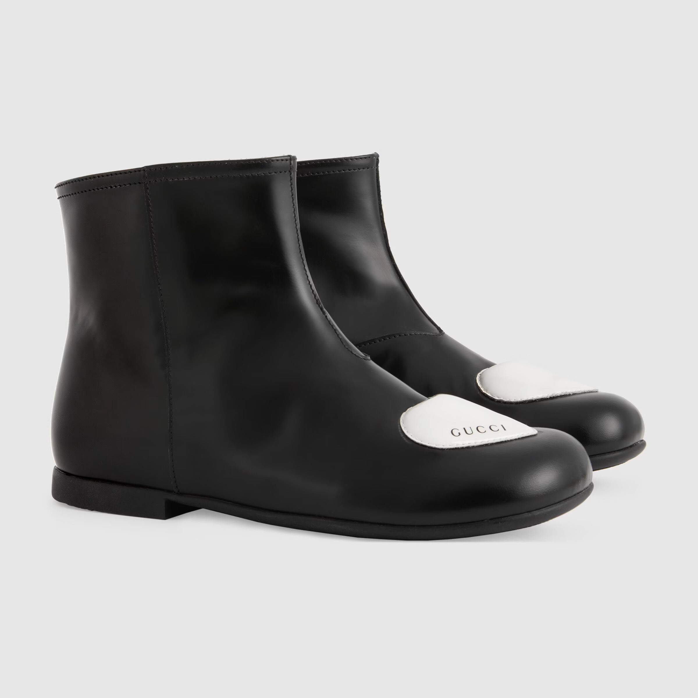 Girls Black Leather Boots