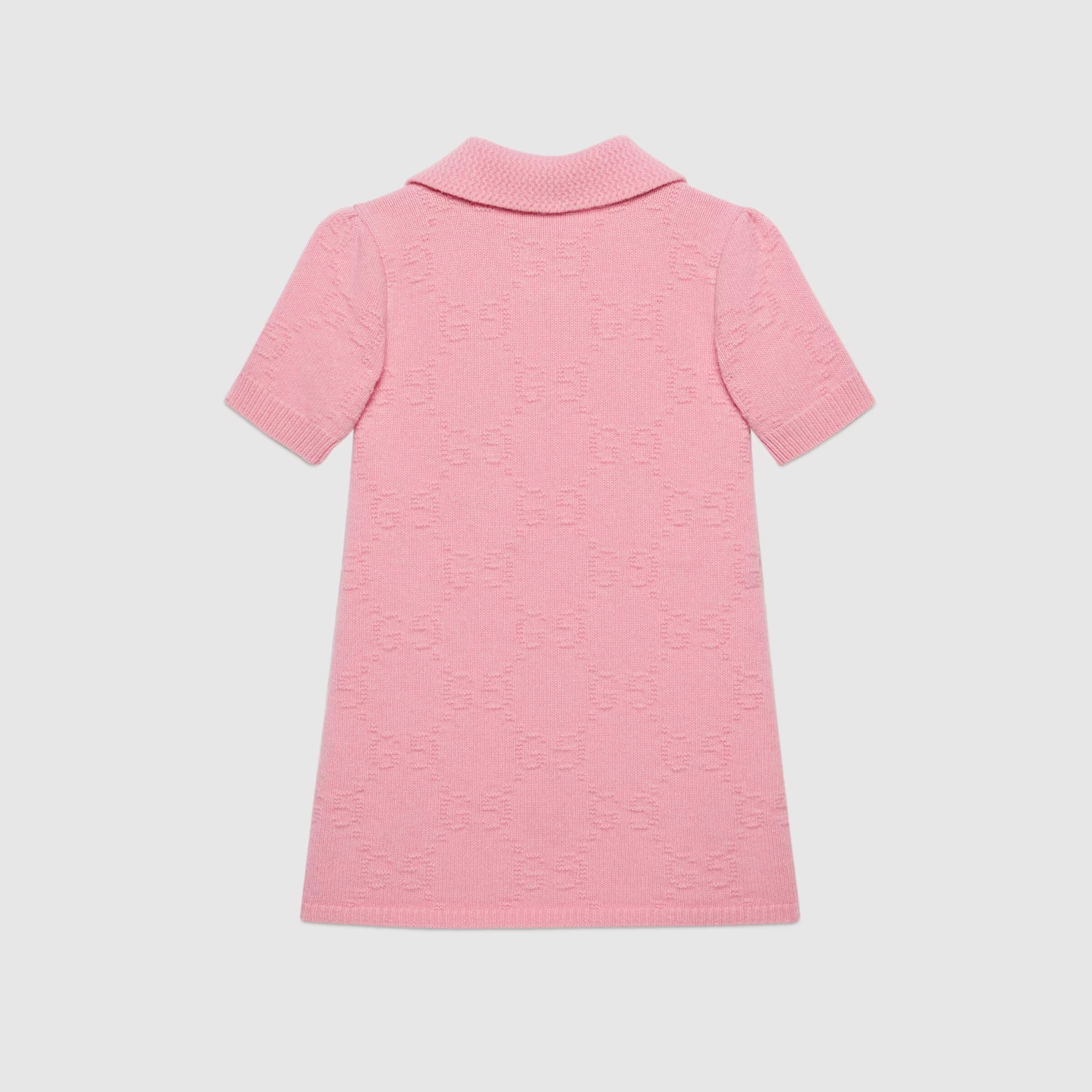 Girls Pink Knit Wool Dress