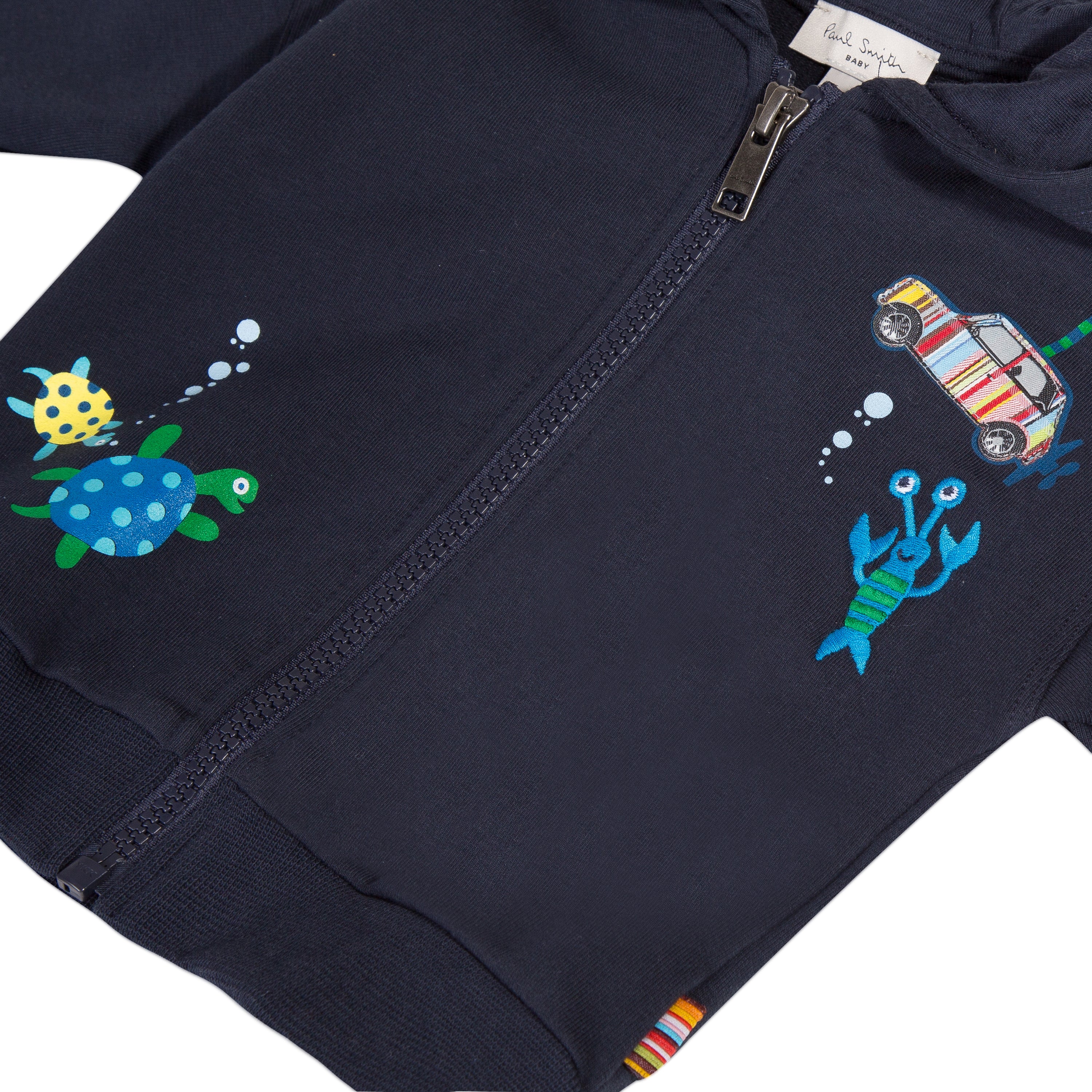 Baby Boys Dark Blue Cotton Coat