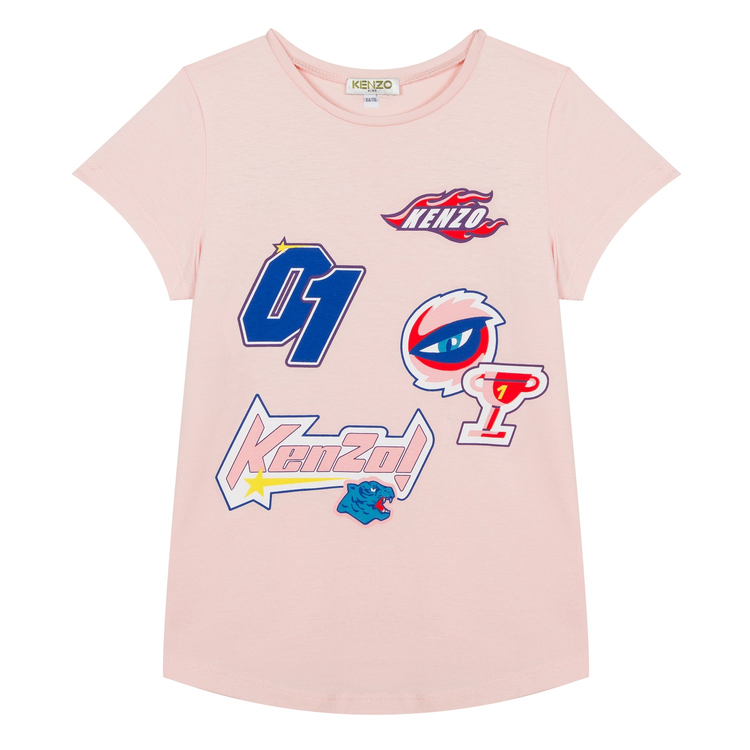 Girls Pink Cotton T-shirt
