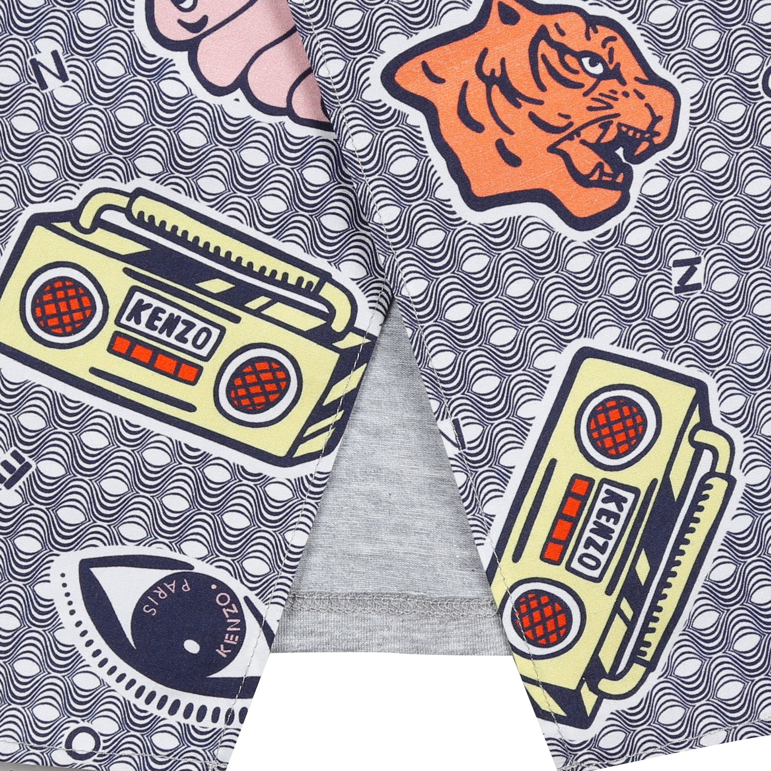 Girls Grey Printed Cotton T-shirt