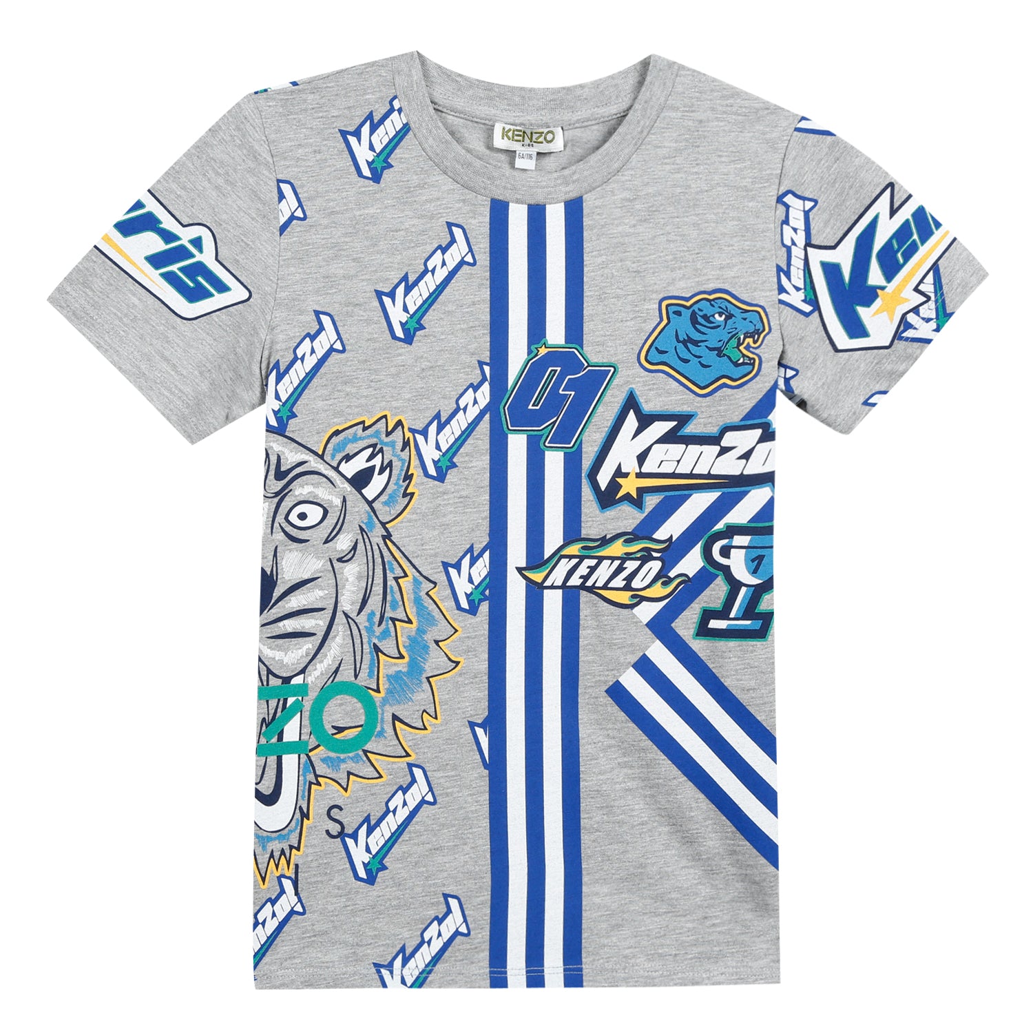 Boys Grey Printed T-shirt