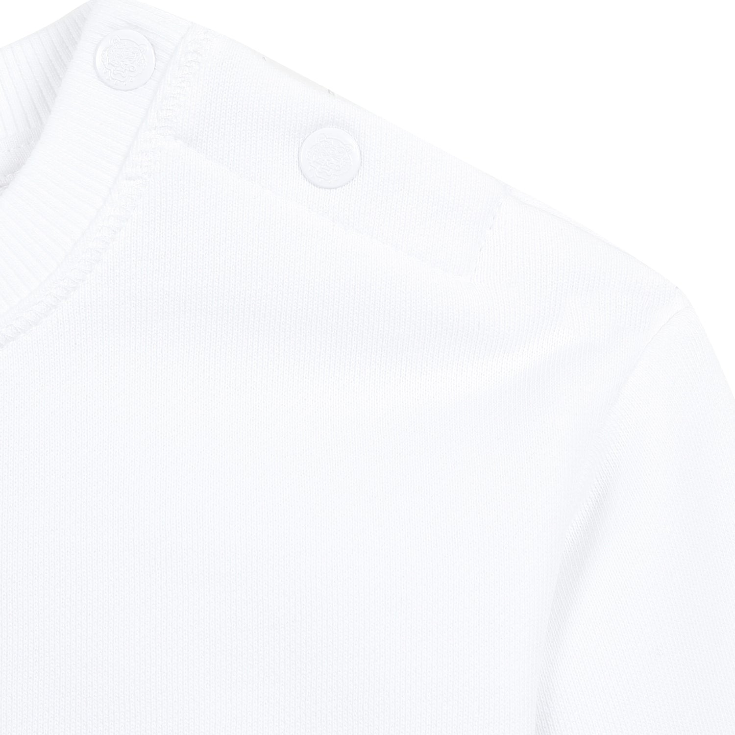 Girls Optic White Cotton Sweatshirt