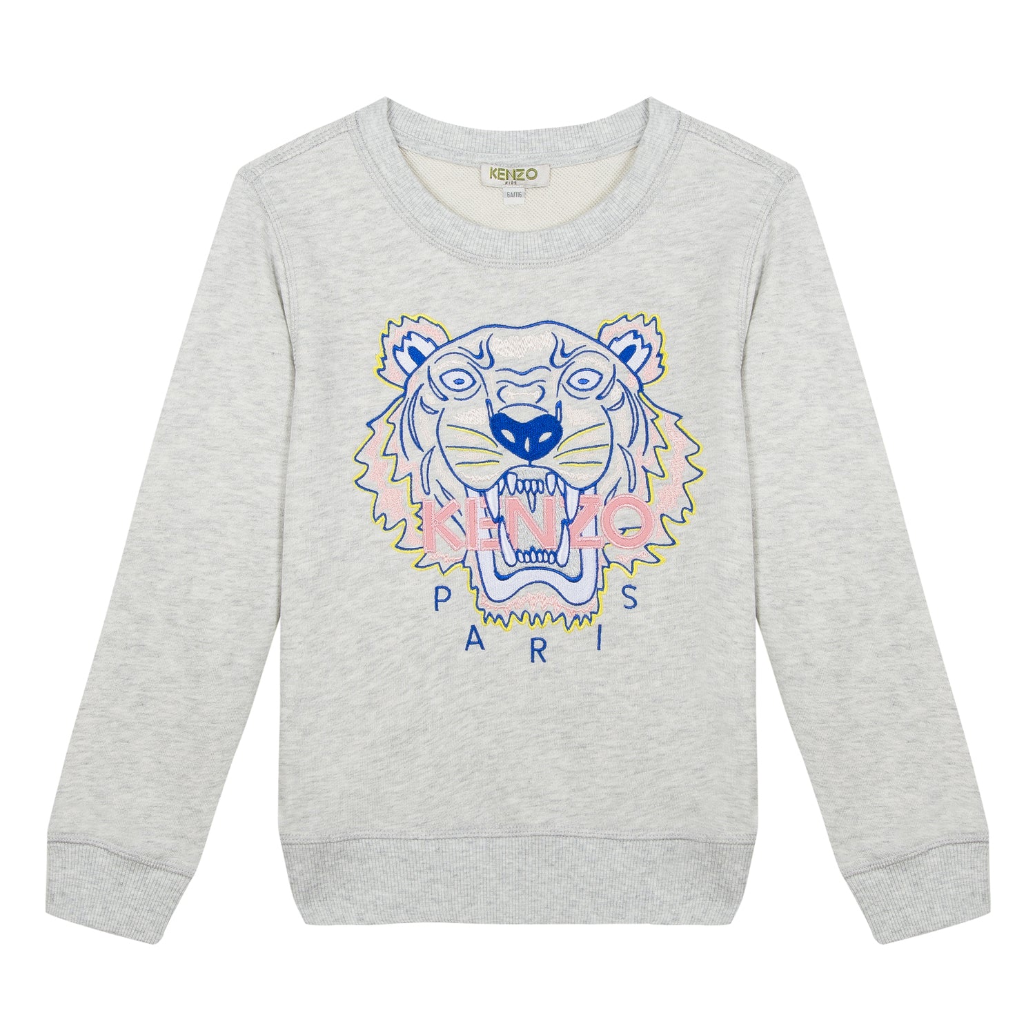 Girls Light Marl Grey Cotton Sweatshirt