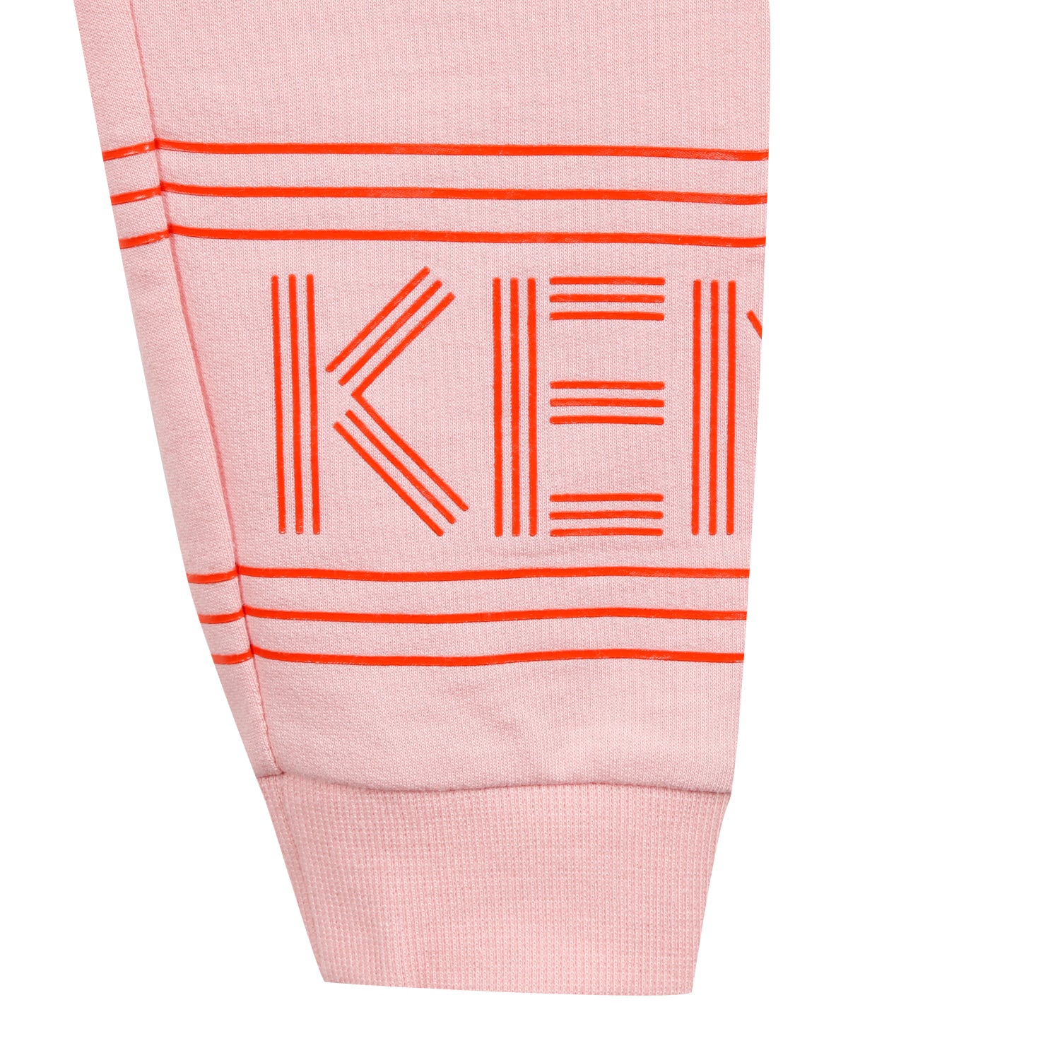 Girls Pink Logo Cotton Trousers