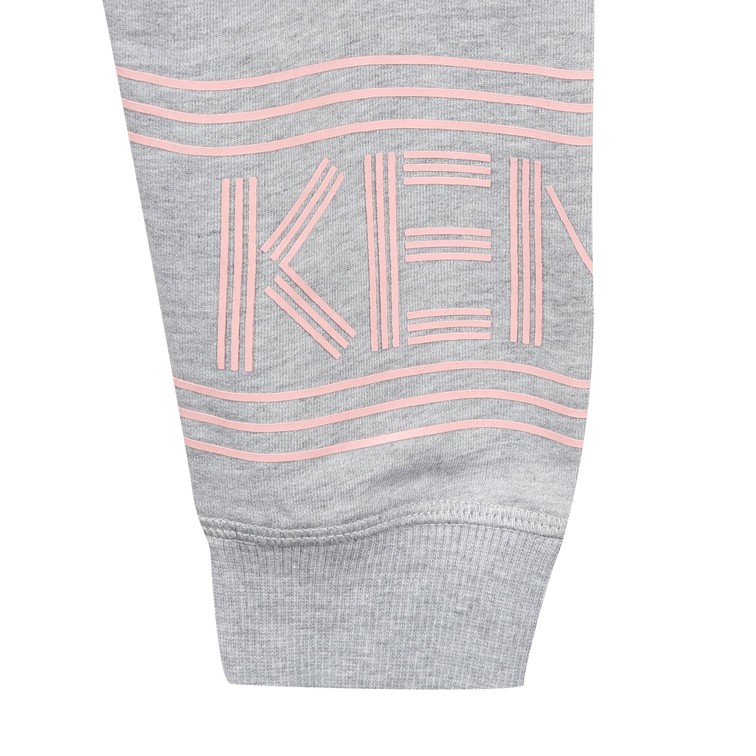Girls Grey Logo Cotton Trousers