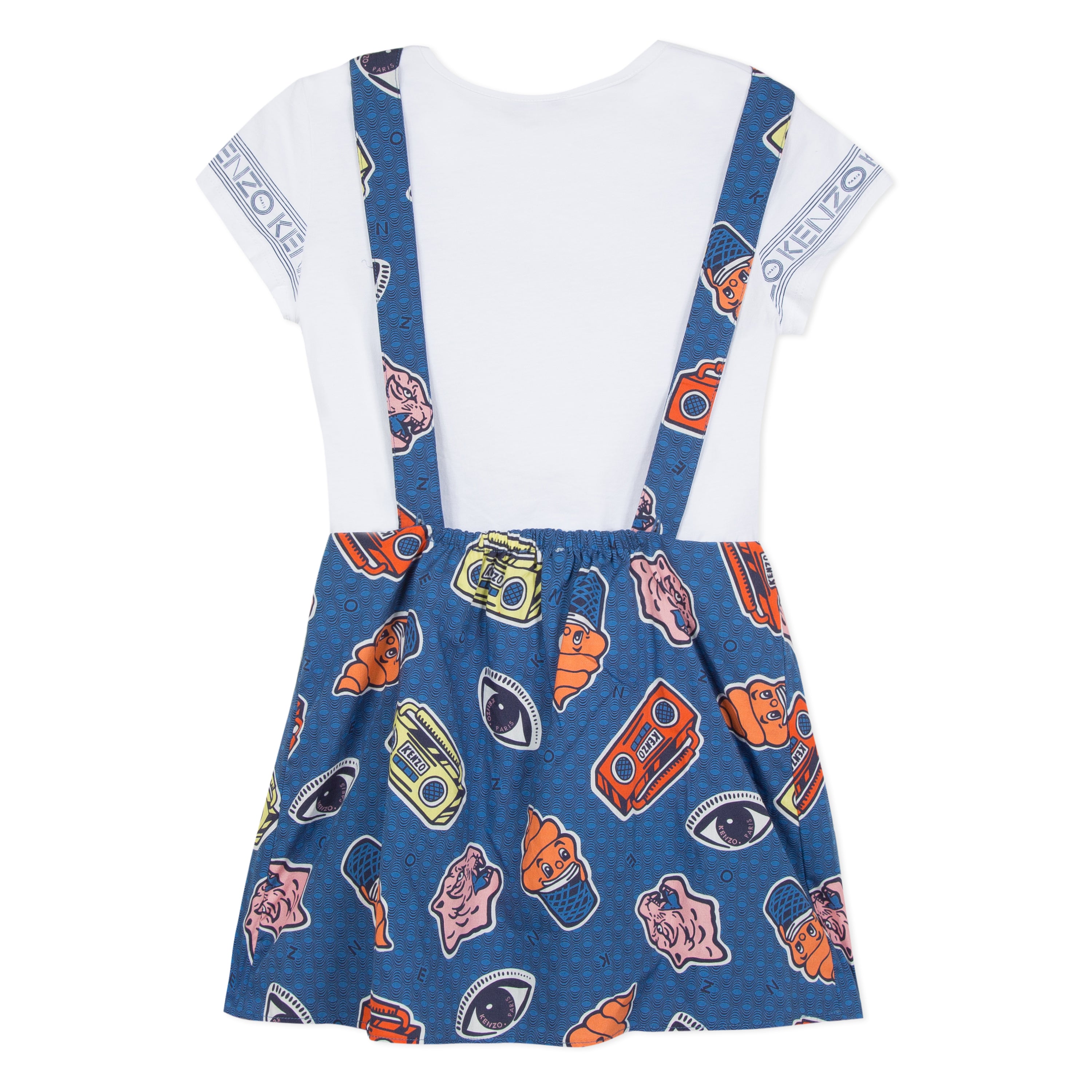 Girls Dark Blue Cotton Dress