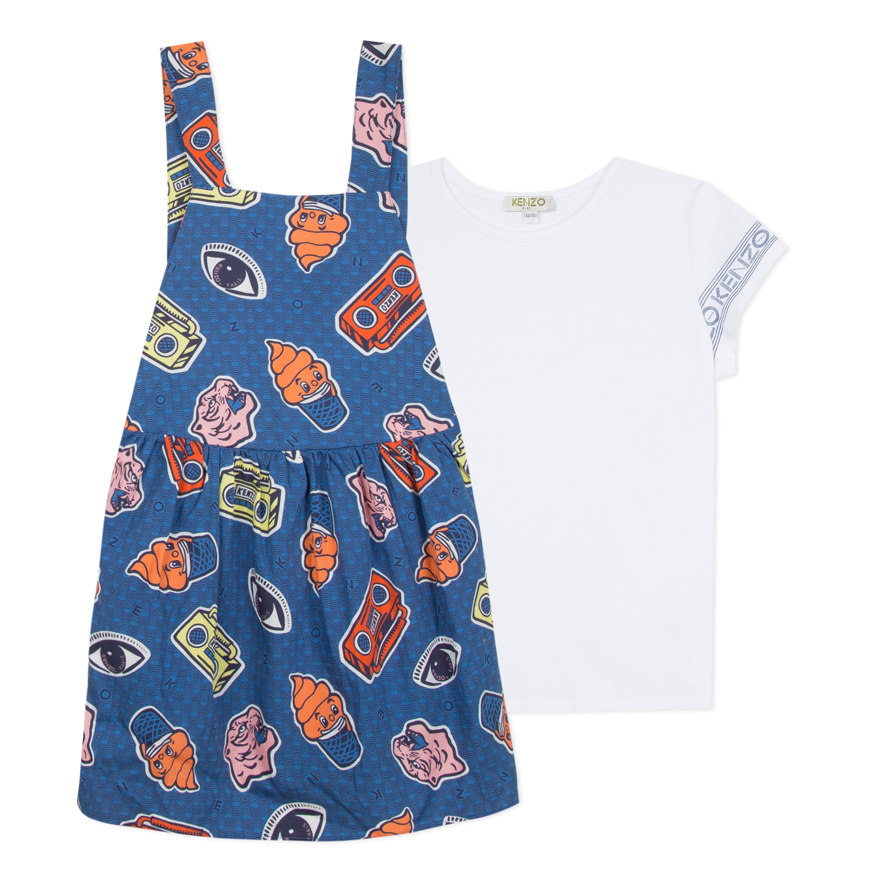 Girls Dark Blue Cotton Dress