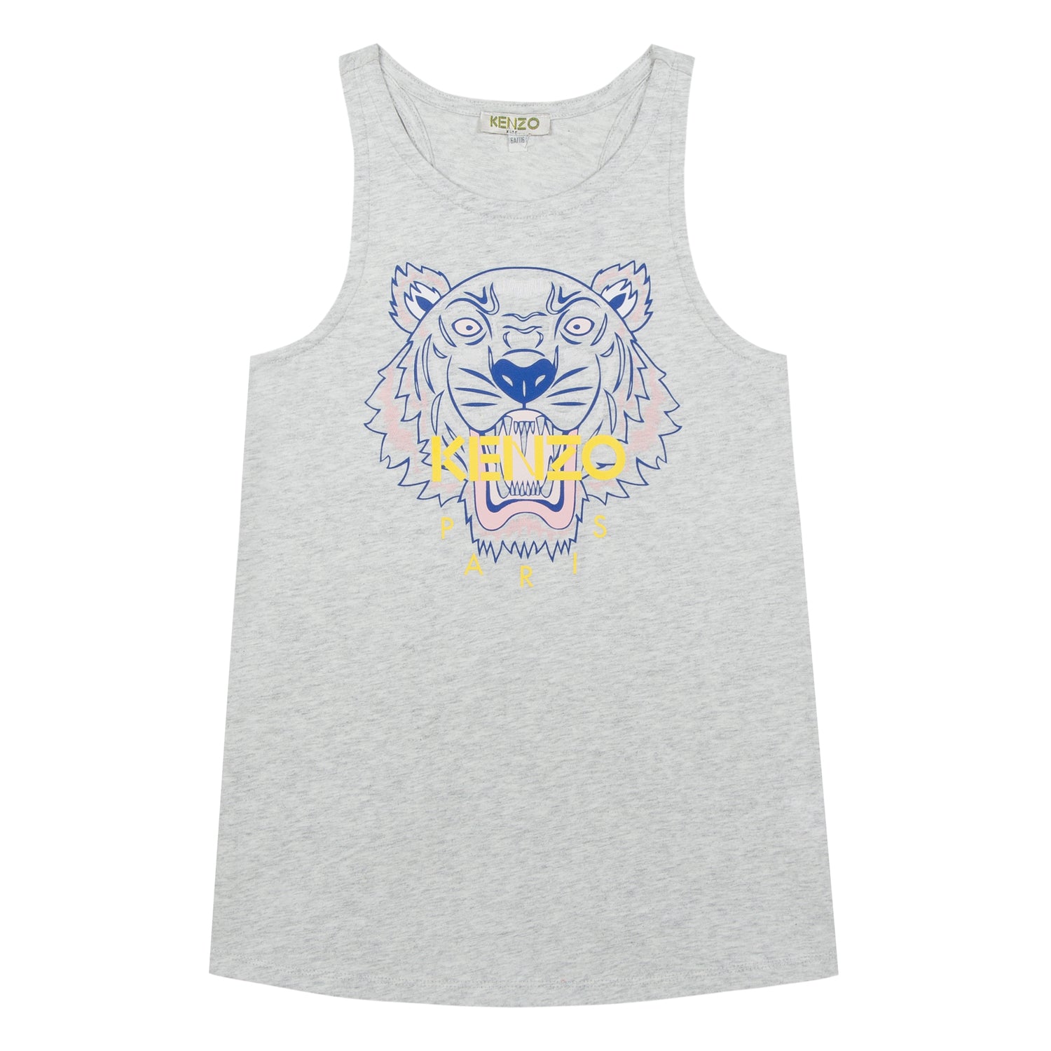 Girls Light Marl Grey Cotton Dress
