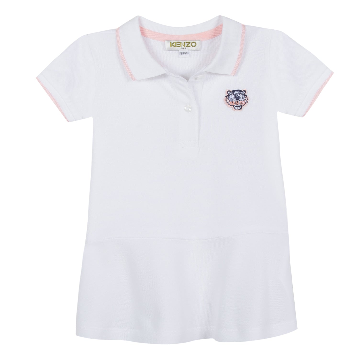 Baby Girls Optic White Cotton Dress