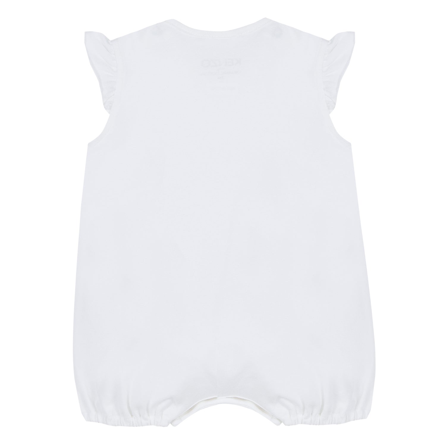 Baby Girls White Printed Babysuits