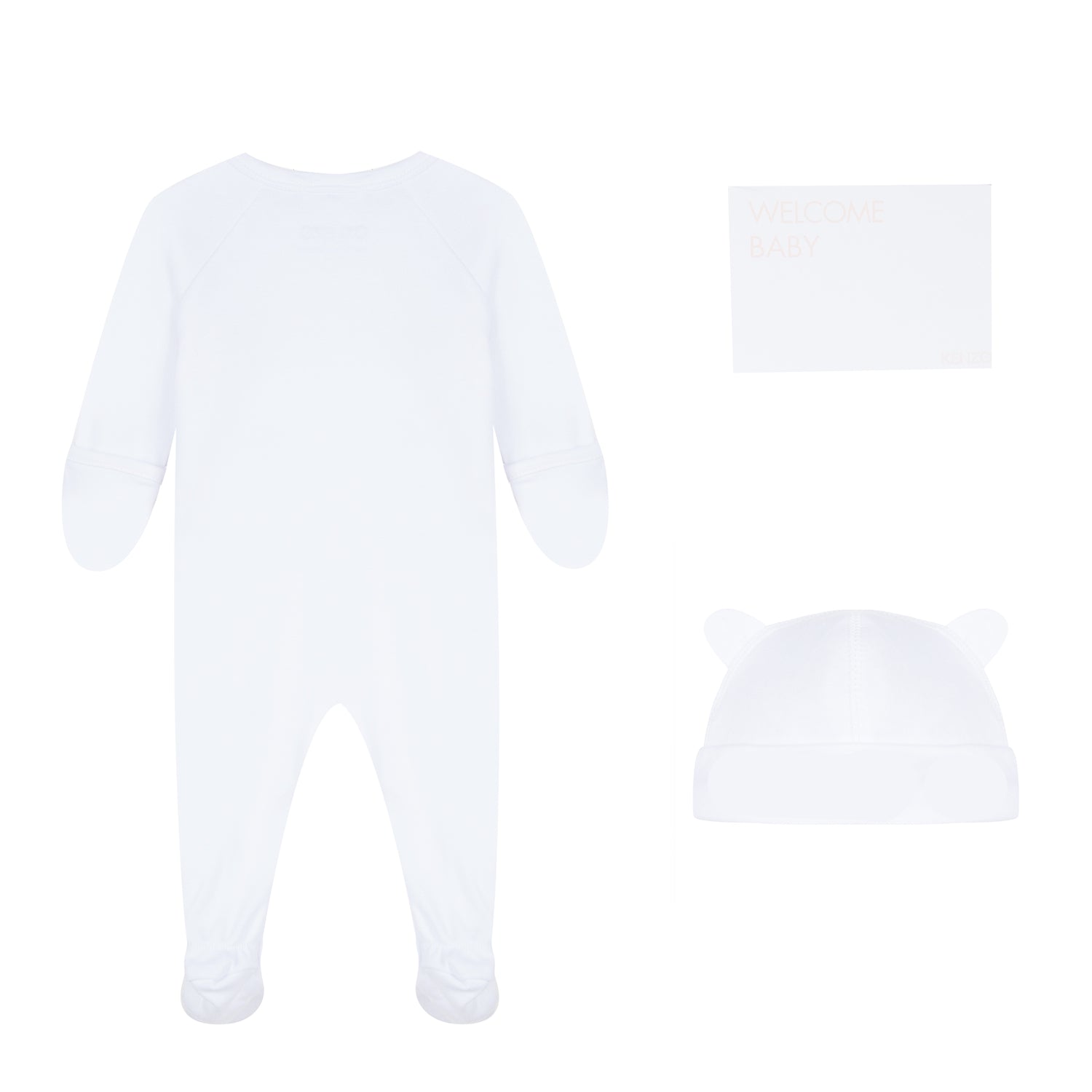 Baby Girls White & Light Pink Cotton Sets