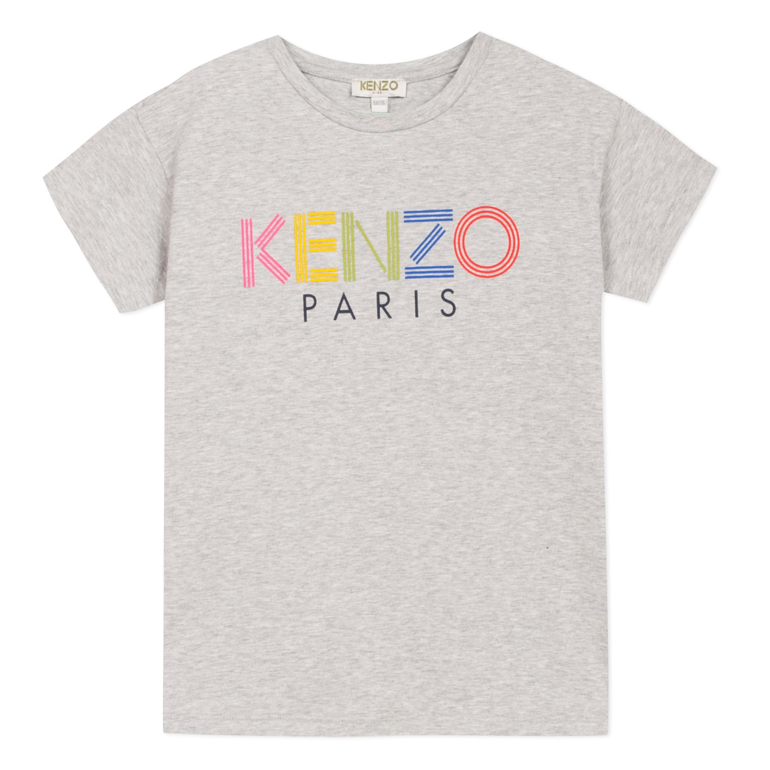 Girls Grey Logo Cotton T-shirt