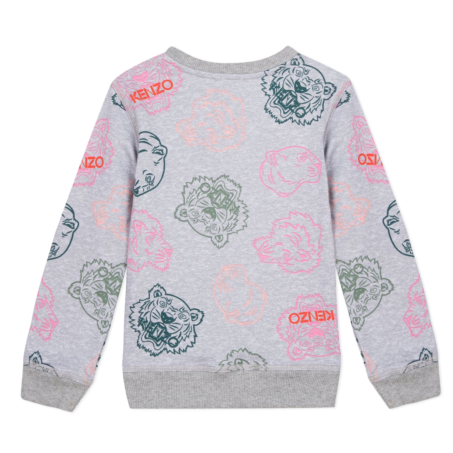 Girls Grey Printing Cotton Sweatshirt