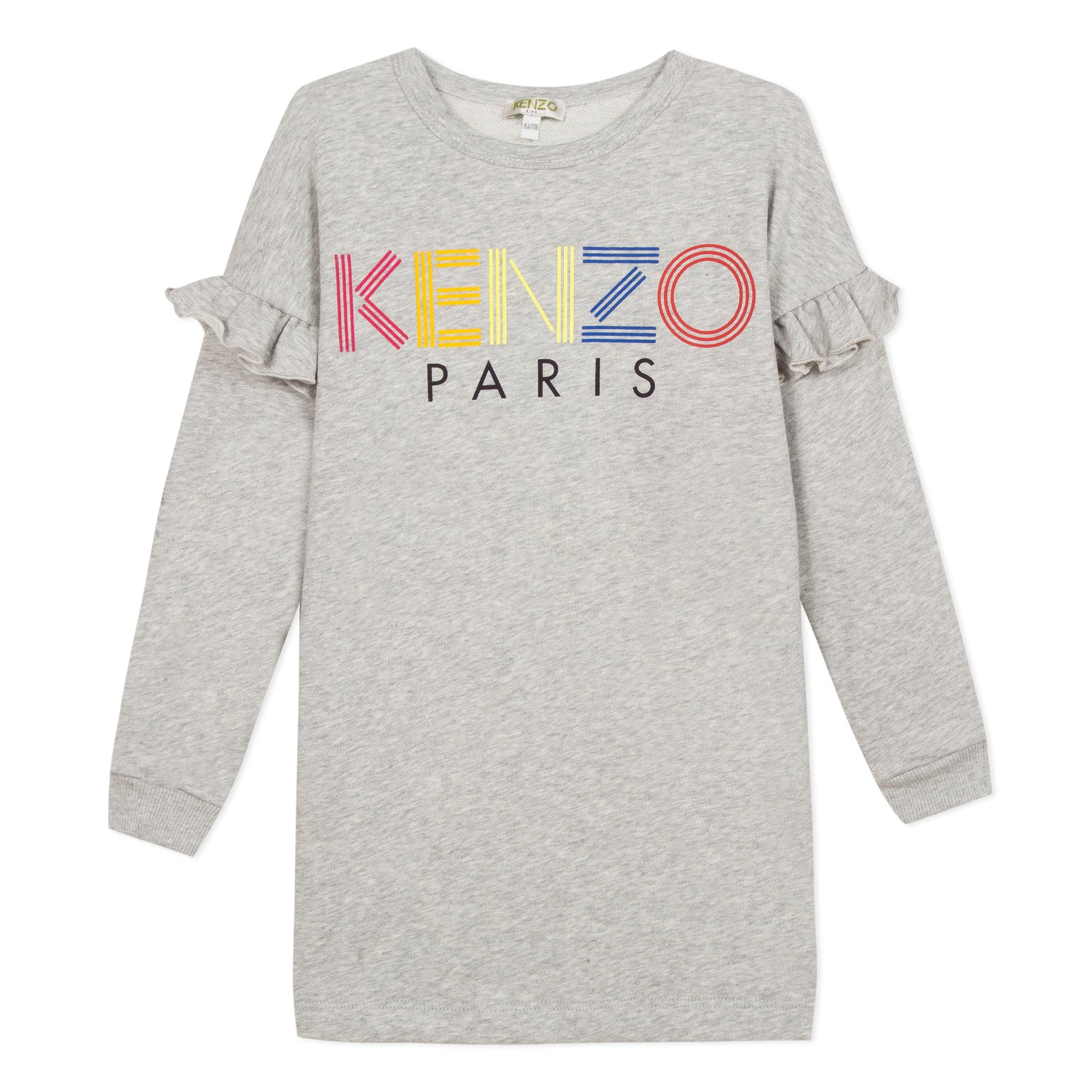 Girls Grey Logo Cotton Dress