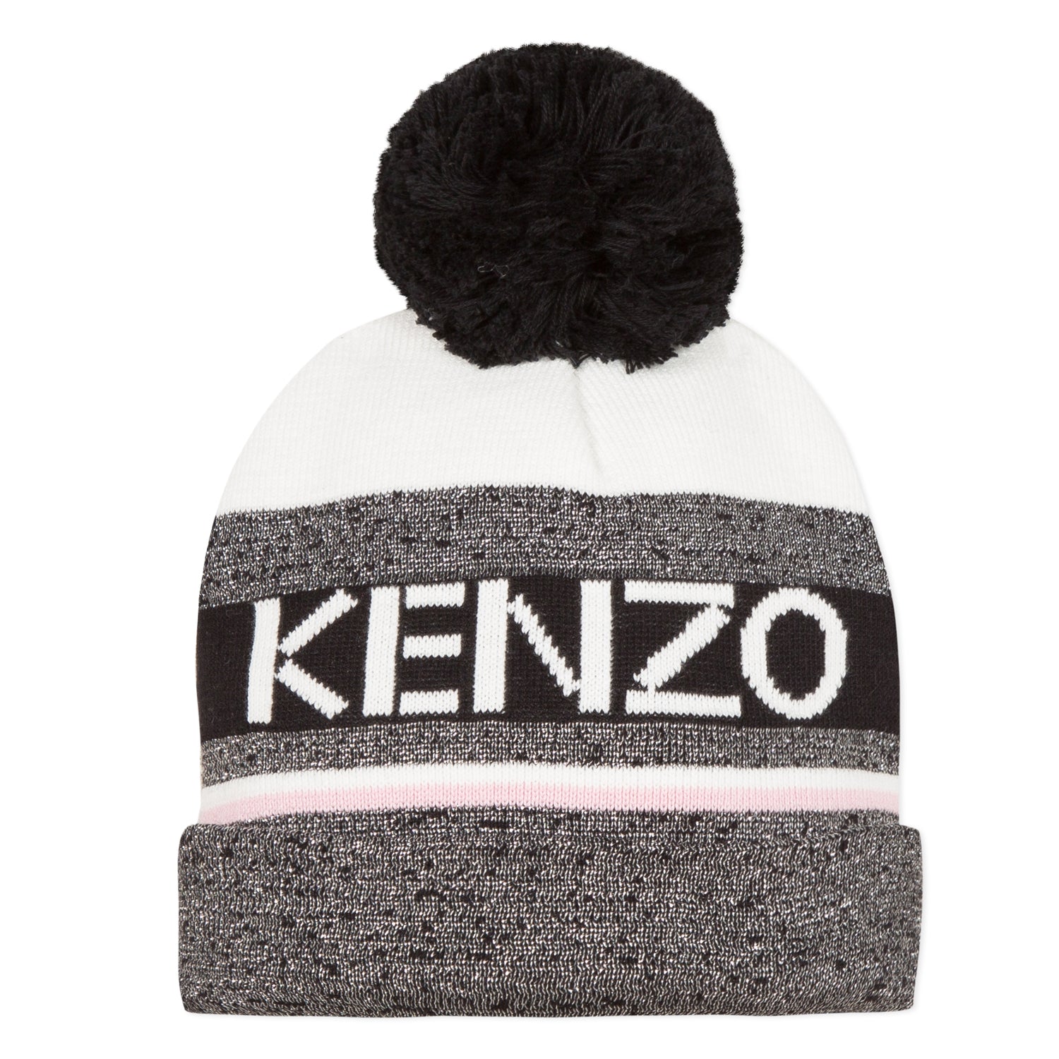 Girls Black Logo Cotton Hat
