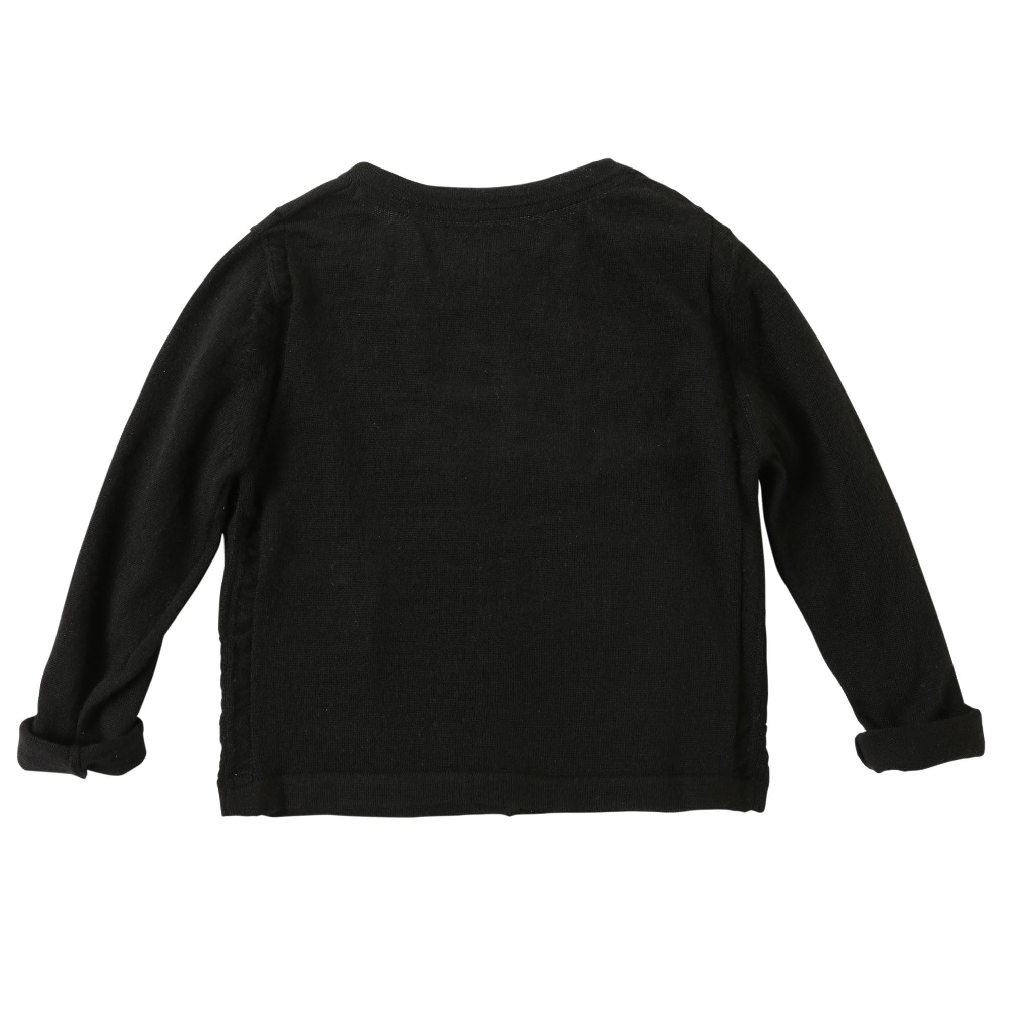Baby Girls Black Bow Trims Knitted Cardigan - CÉMAROSE | Children's Fashion Store - 2