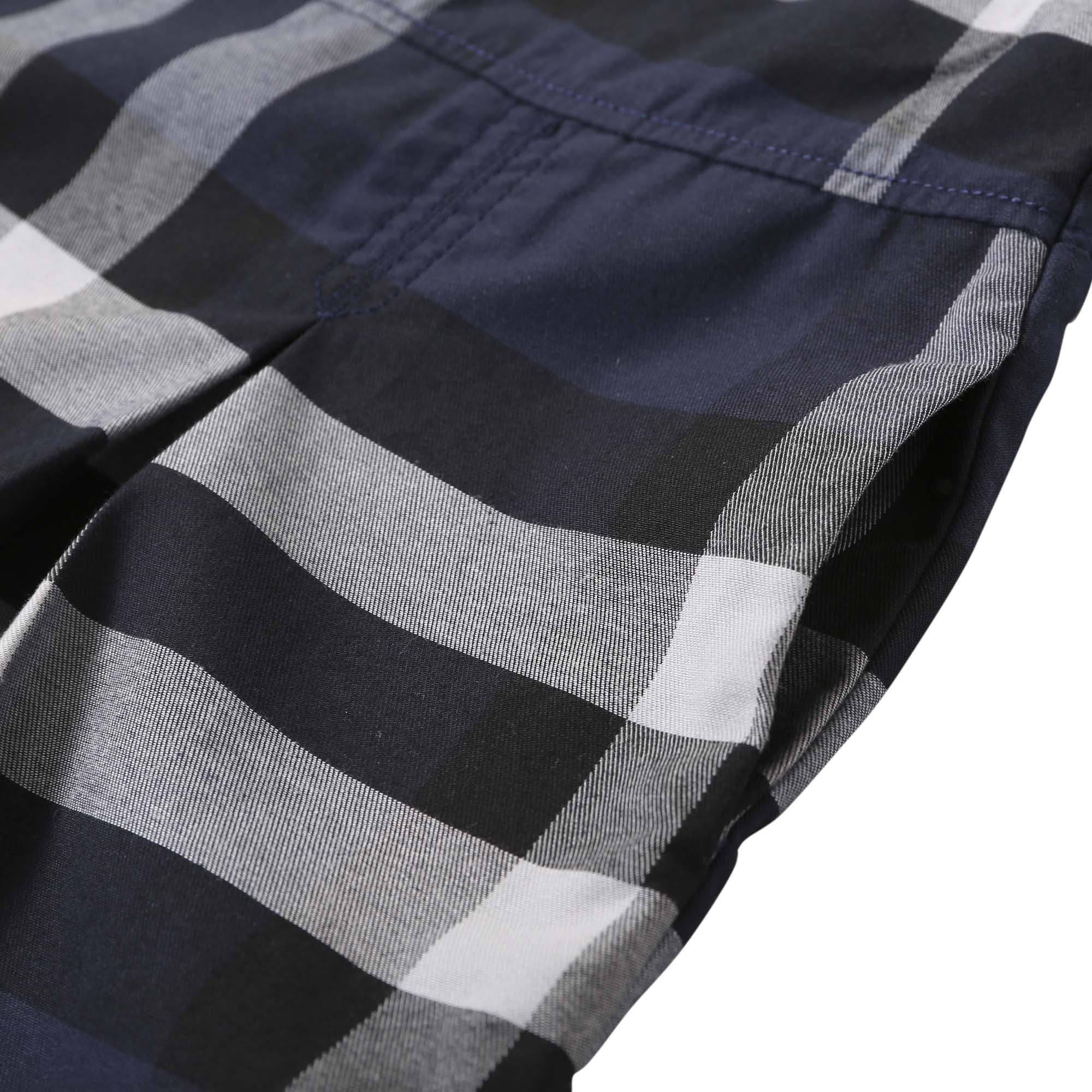 Girls Navy Blue Check Cotton Dress - CÉMAROSE | Children's Fashion Store - 6